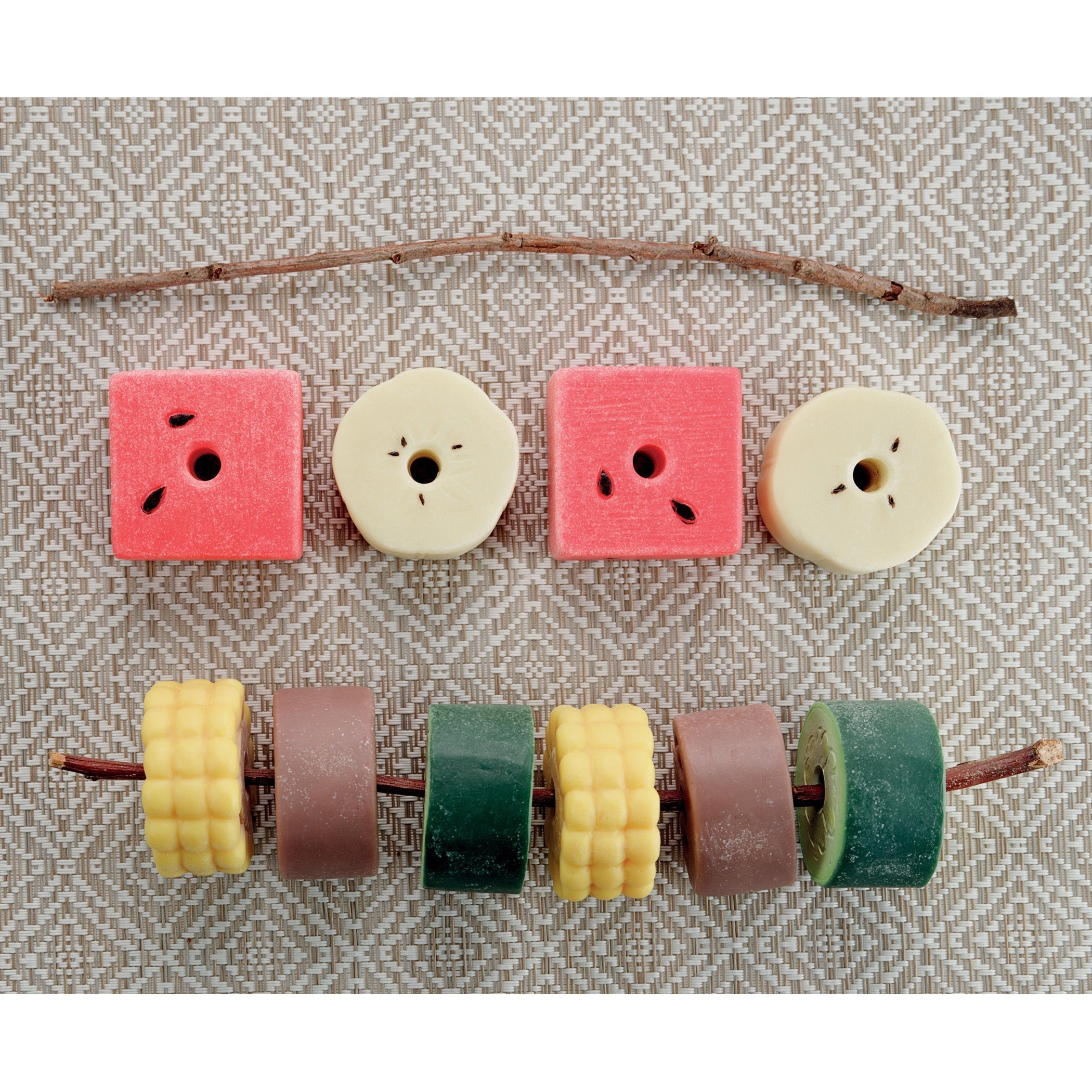 Yellow Door Sensory Play Stones, Threading Kebabs Toy Set