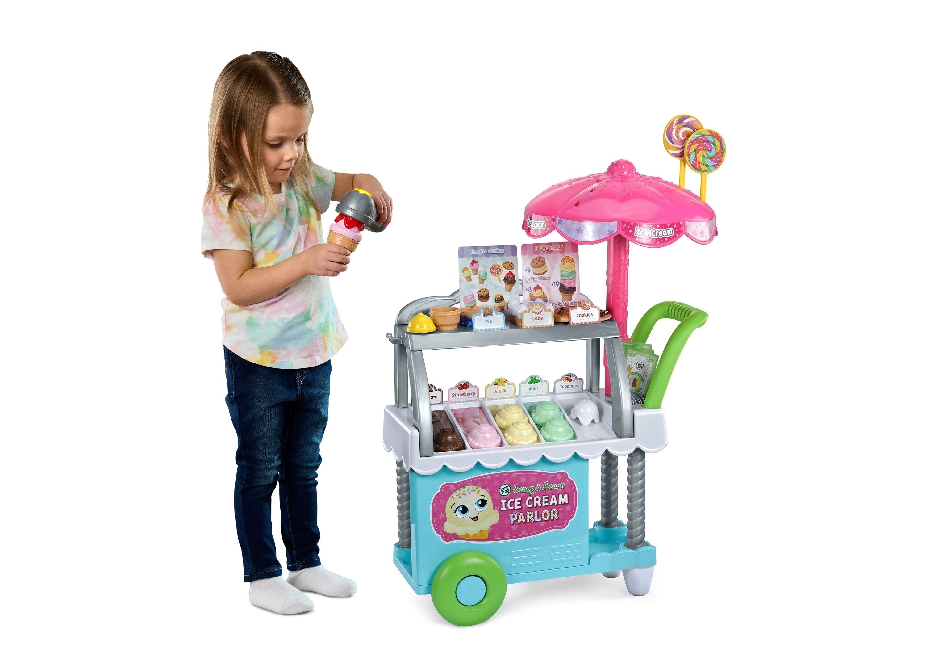 LeapFrog Scoop & Learn Ice Cream Cart 50+ Pieces Role-Play Learning Set