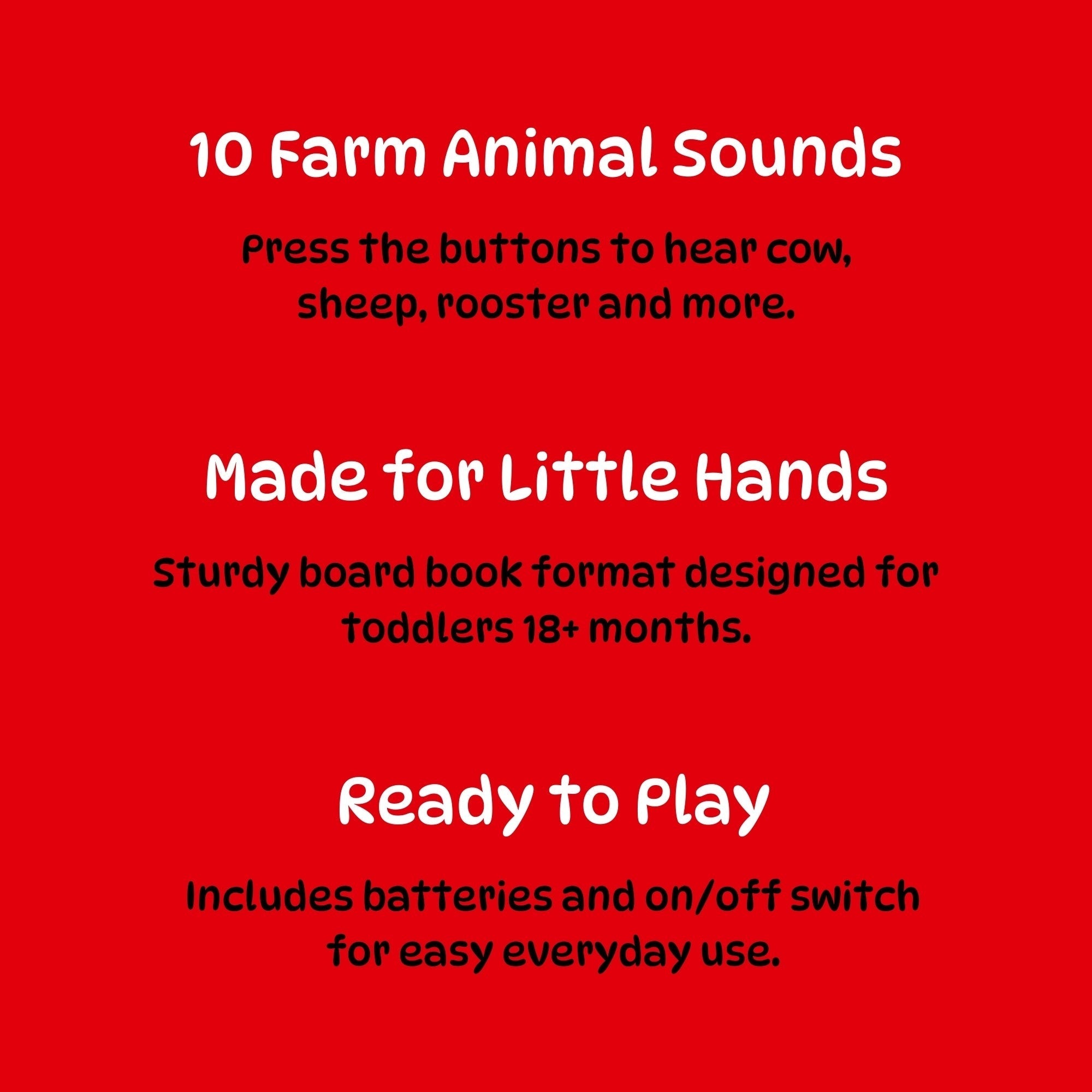 Book 'N' App Listen & Discover Sound Book - On The Farm, Interactive Farm Animal Sounds