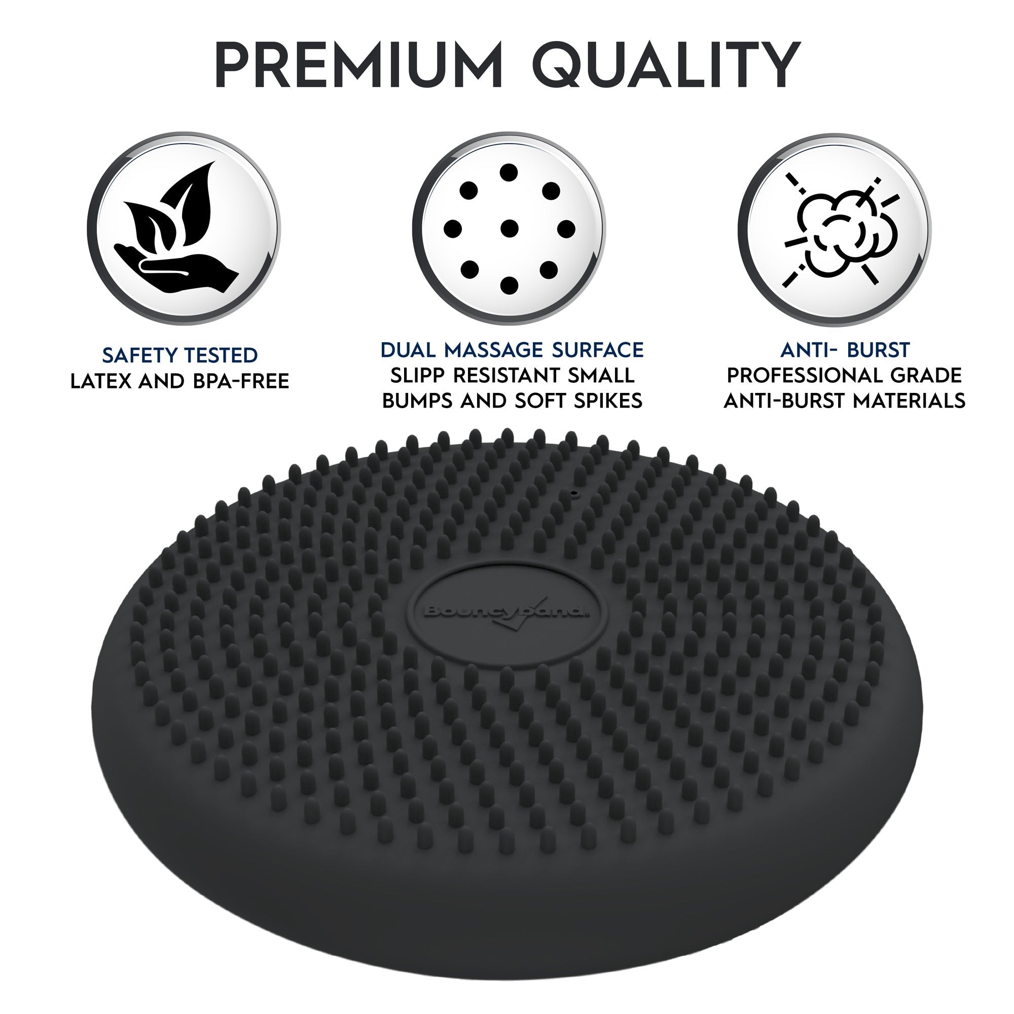 Bouncyband Little Wiggle Seat Sensory Cushion - Dark Gray