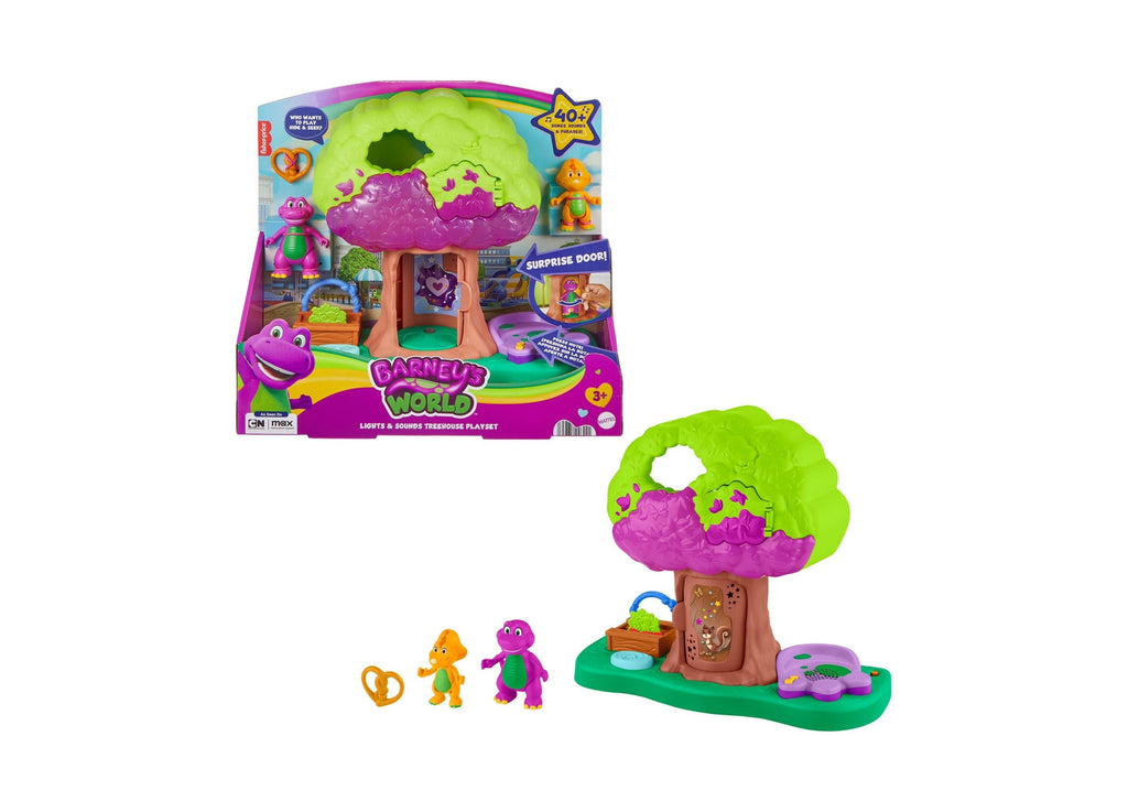 Fisher-Price Barney's World Lights & Sounds Treehouse Playset With Figures