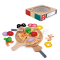 Hape Perfect Pizza Wooden Kitchen Playset - 29 Pieces for Kids Age 3+