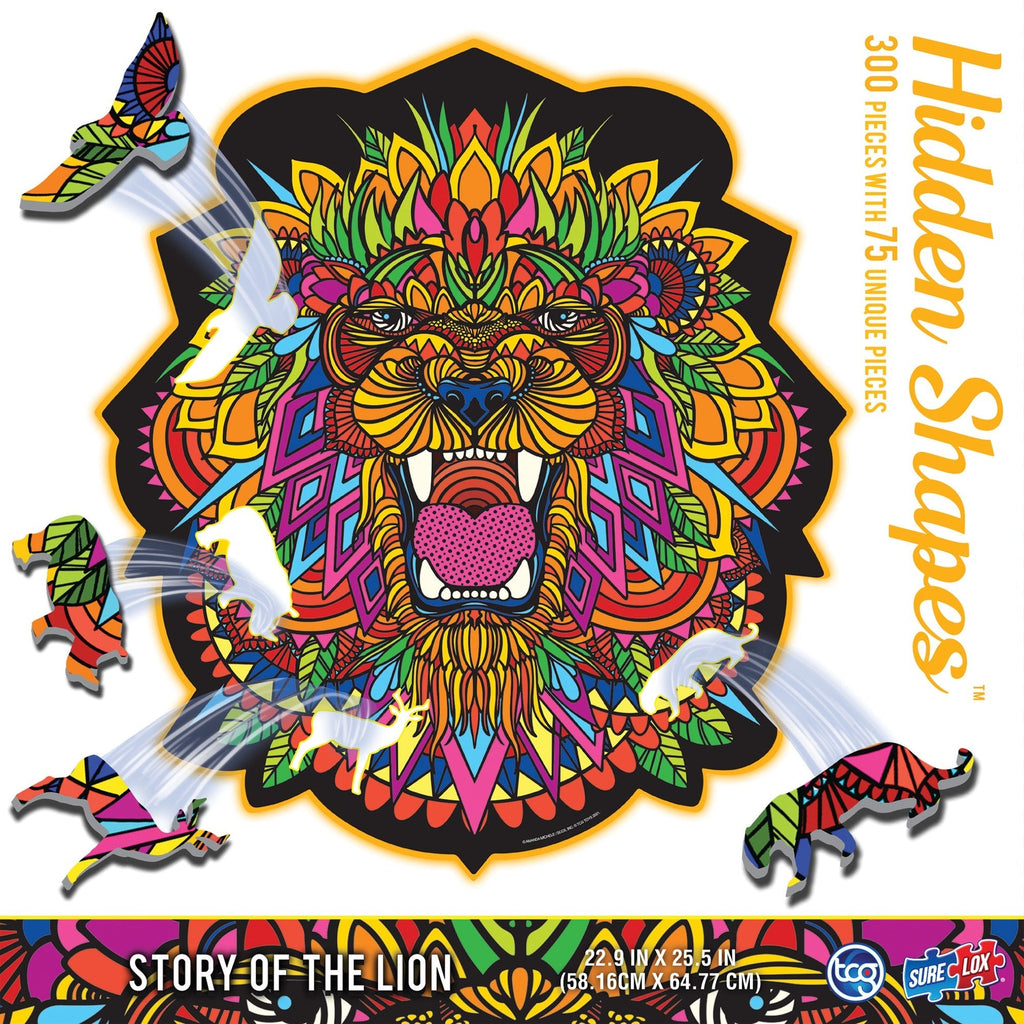 Vibrant Lion-Shaped Jigsaw Puzzle - 300 pc