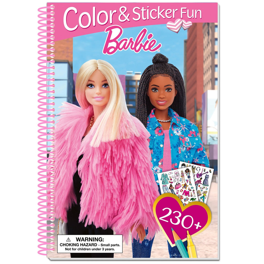 Barbie Color & Sticker Fun Book with 230+ Reusable Stickers