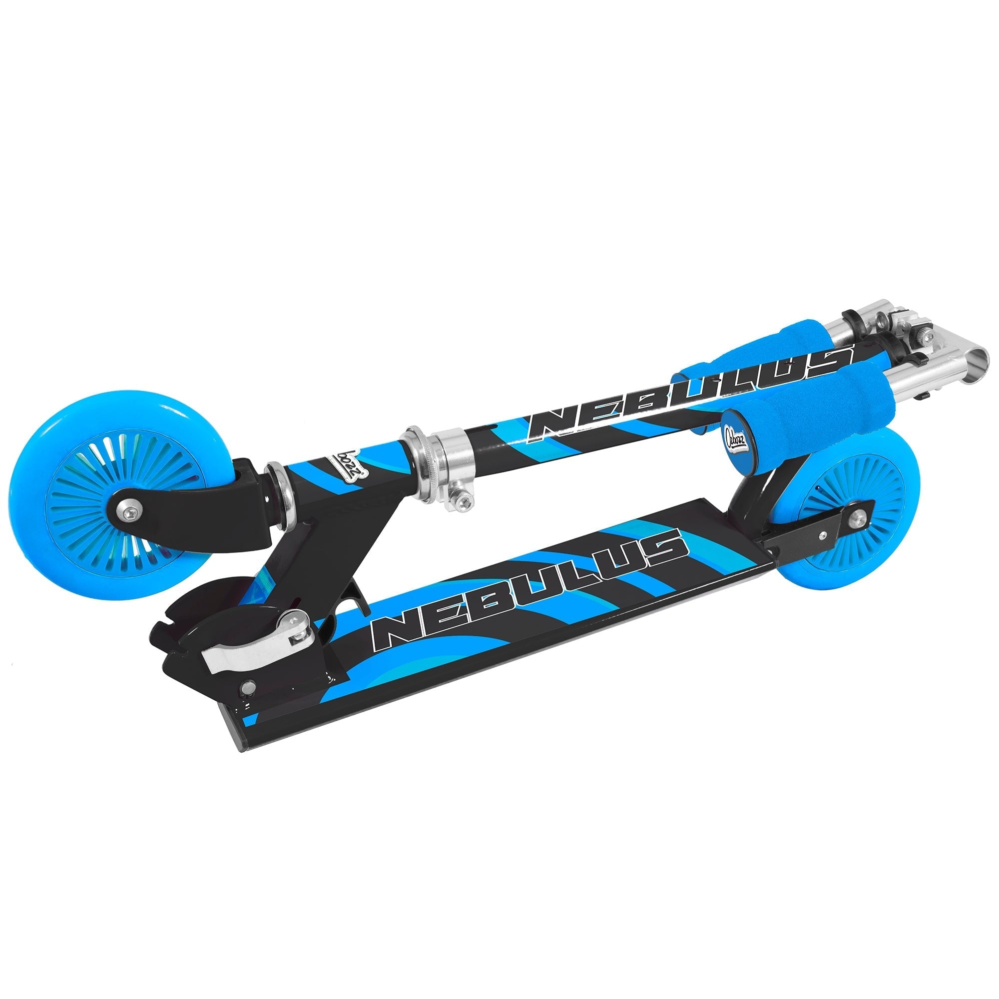 Ozbozz Nebulus Stars Adjustable Scooter for Kids - Dynamic Black & Blue