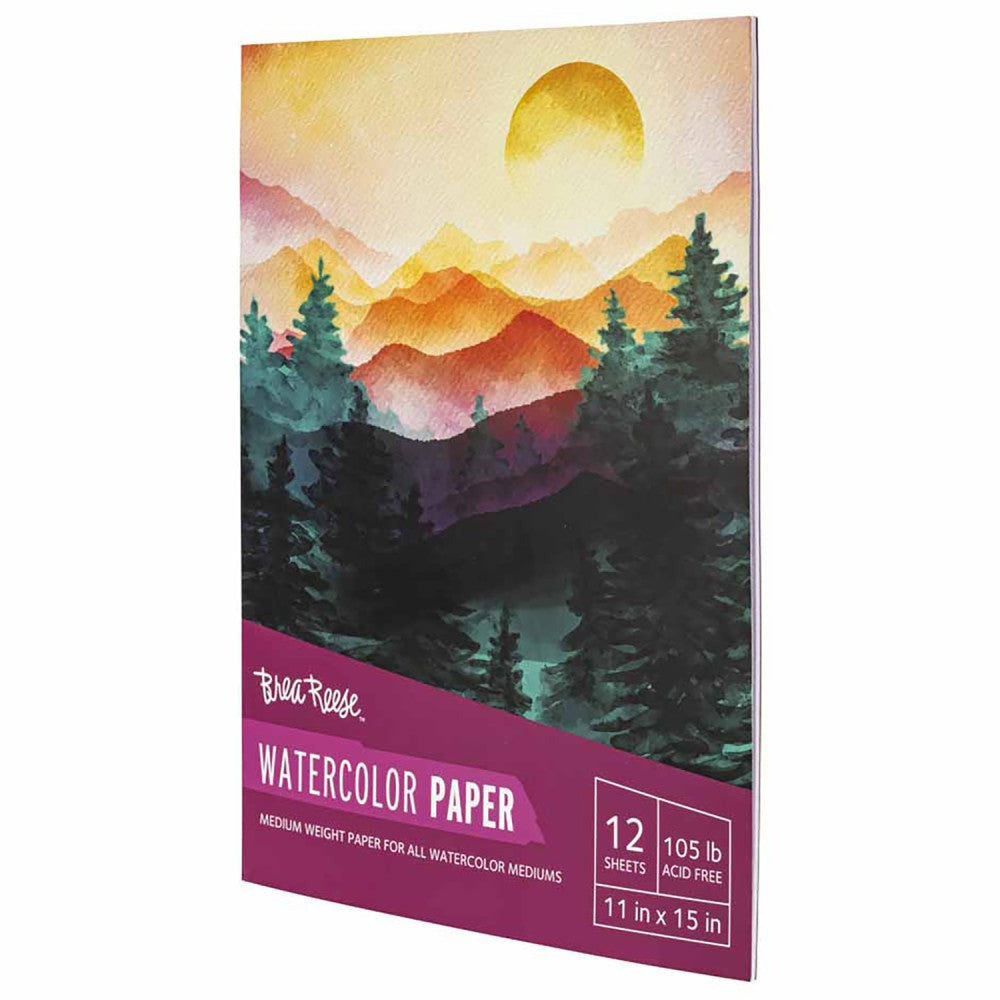 Brea Reese Watercolor Paper Pad, 50 Sheets, 11x15 Inches, 105lb, Acid-Free
