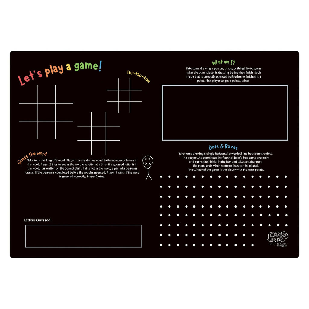 The Pencil Grip Activity Playmat - Interactive Drawing Games - Pack of 6