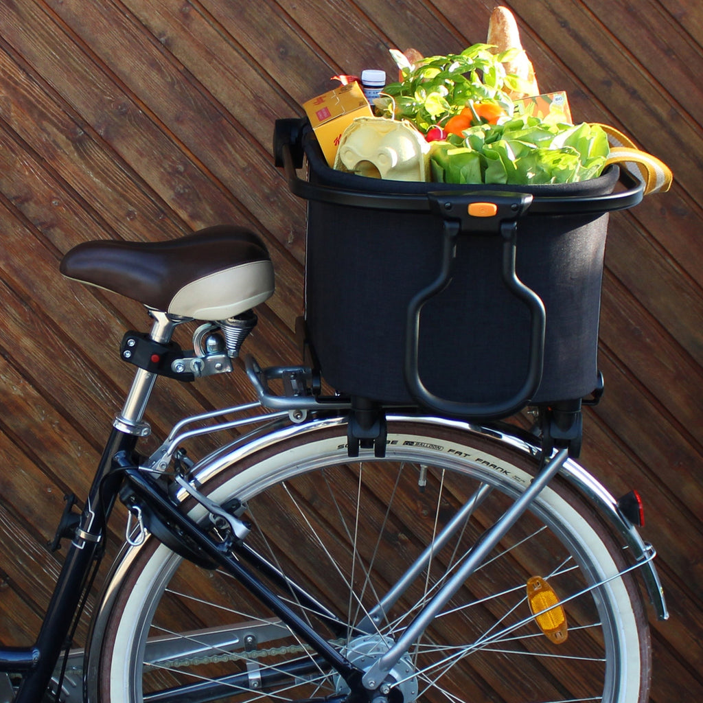 My Duque MULTI Bicycle Pannier Basket & Shopping Utility Cart - Melange Black