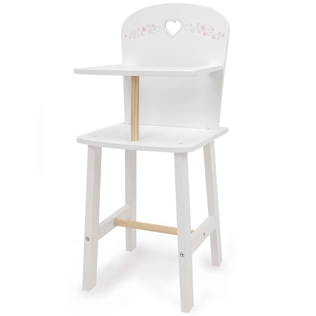 Little Flora Wooden Doll Highchair & Feeding Station