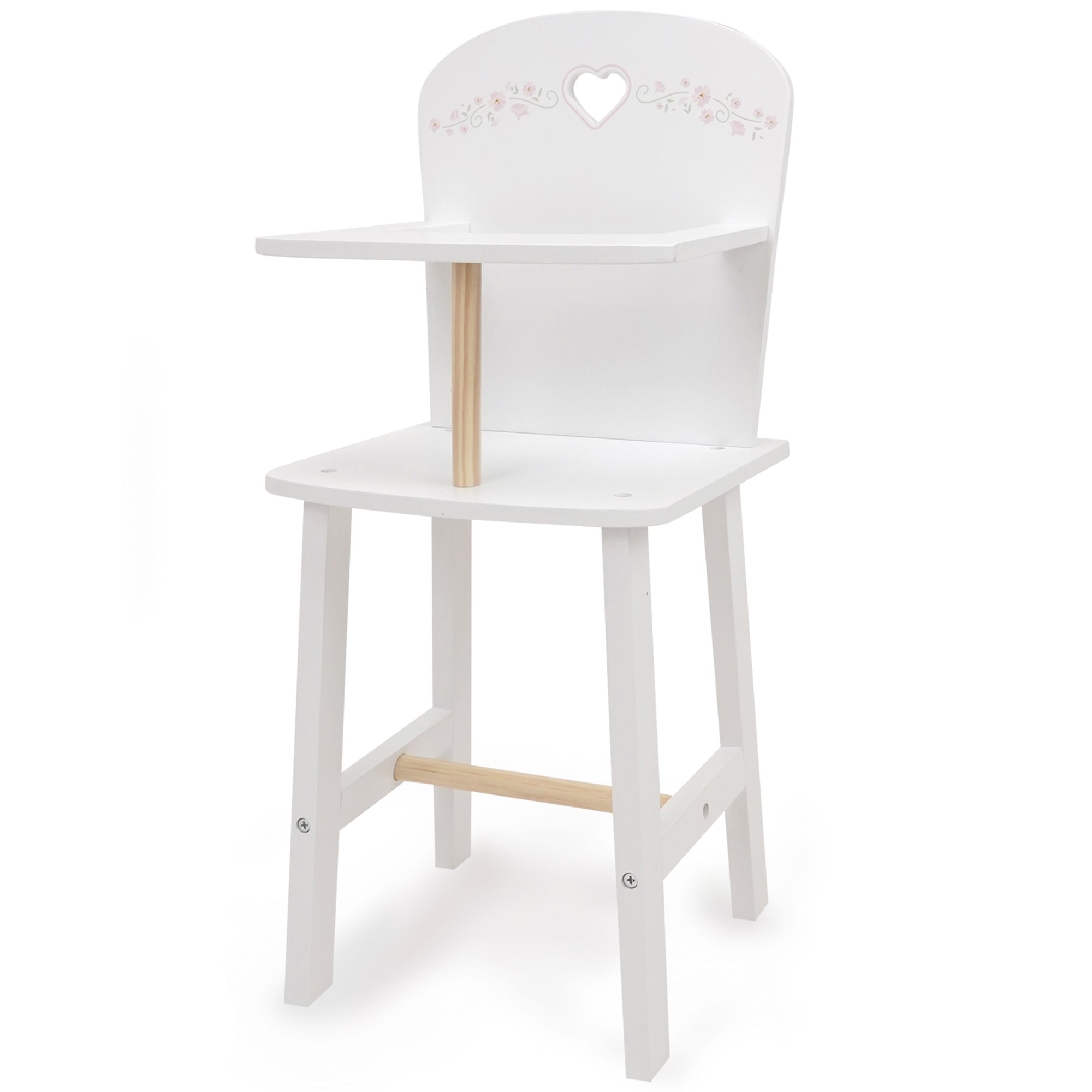 Little Flora Wooden Doll Highchair & Feeding Station