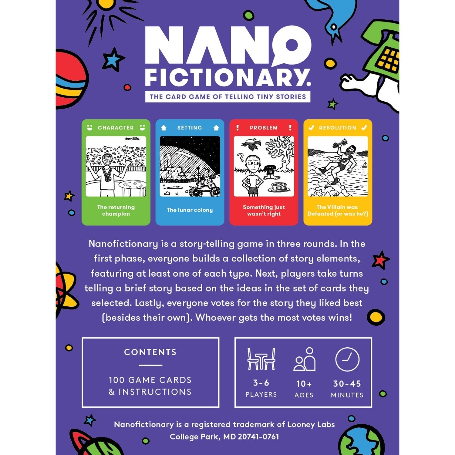 Looney Labs Nanofictionary Card Spark a Tale Card Game