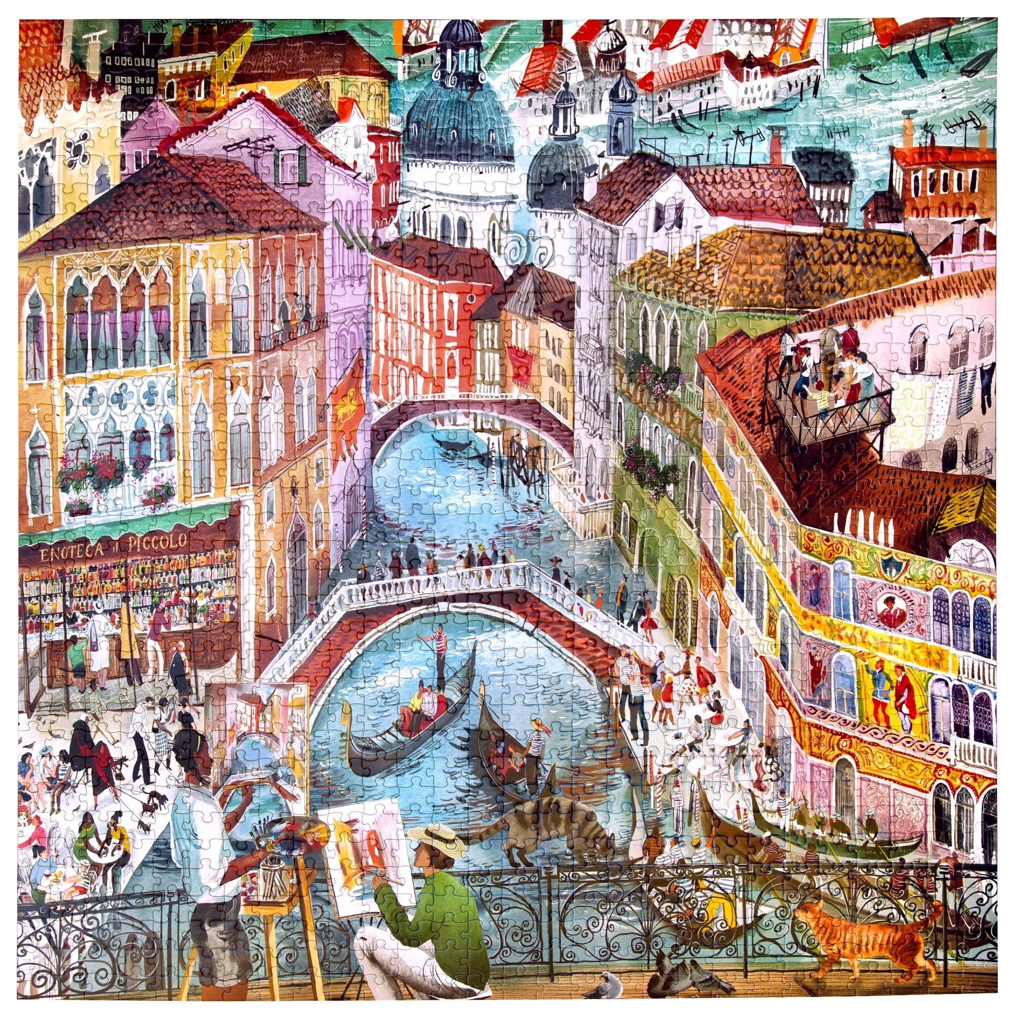 eeBoo Piece & Love Artists in Venice 1000-Piece Puzzle