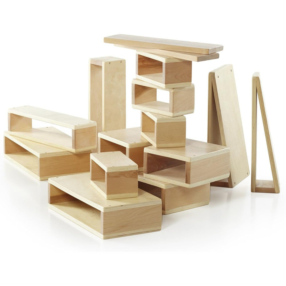 Guidecraft 16-Piece Oversized Hollow Blocks Set for Kids