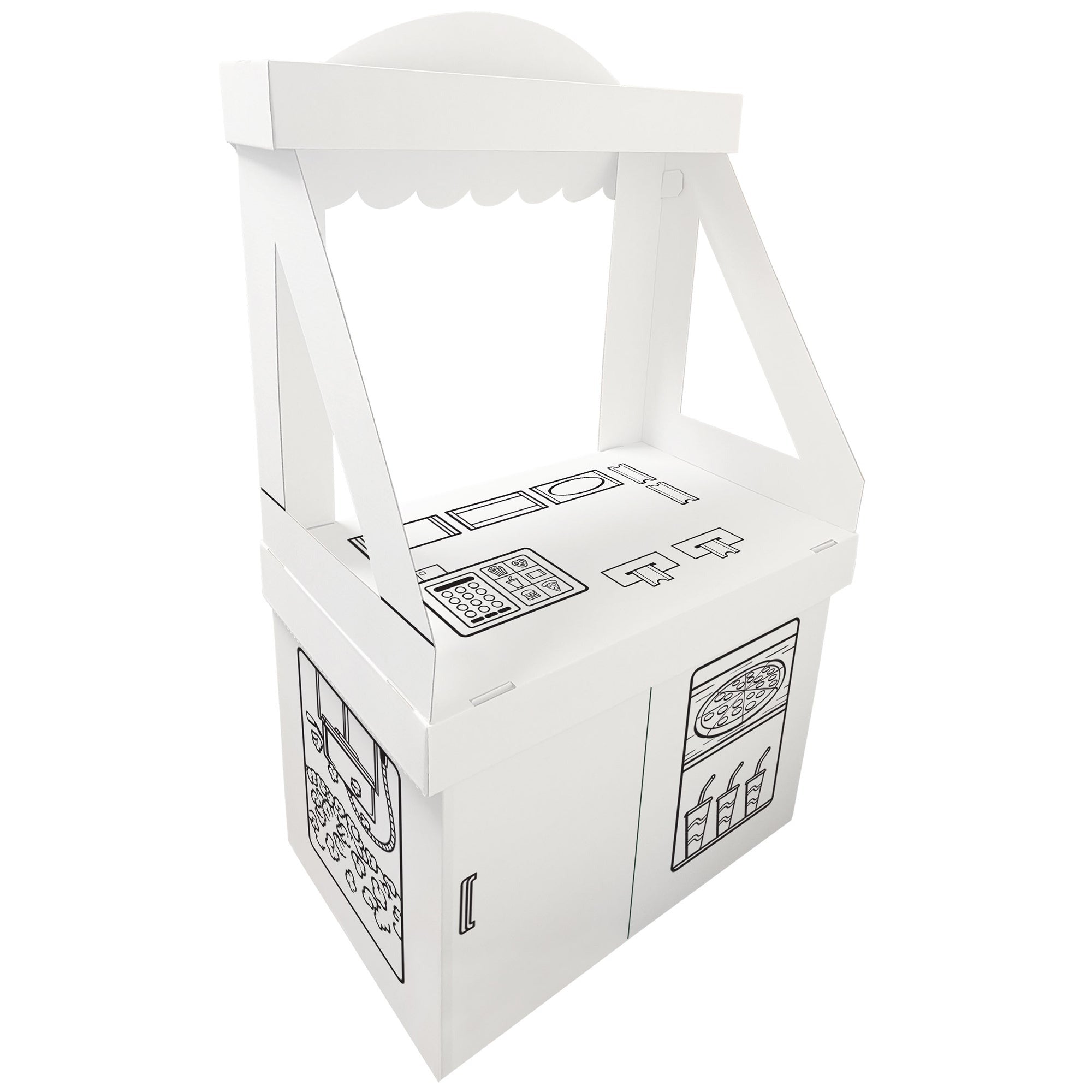 Easy Playhouse Movie Concession Snack Stand Cardboard Playhouse