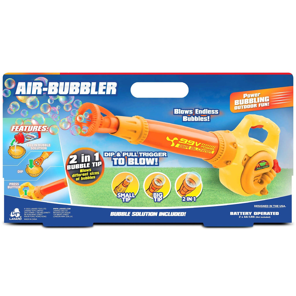 Air Bubbler Battery-Operated Bubble Blower With Interchangeable Wands