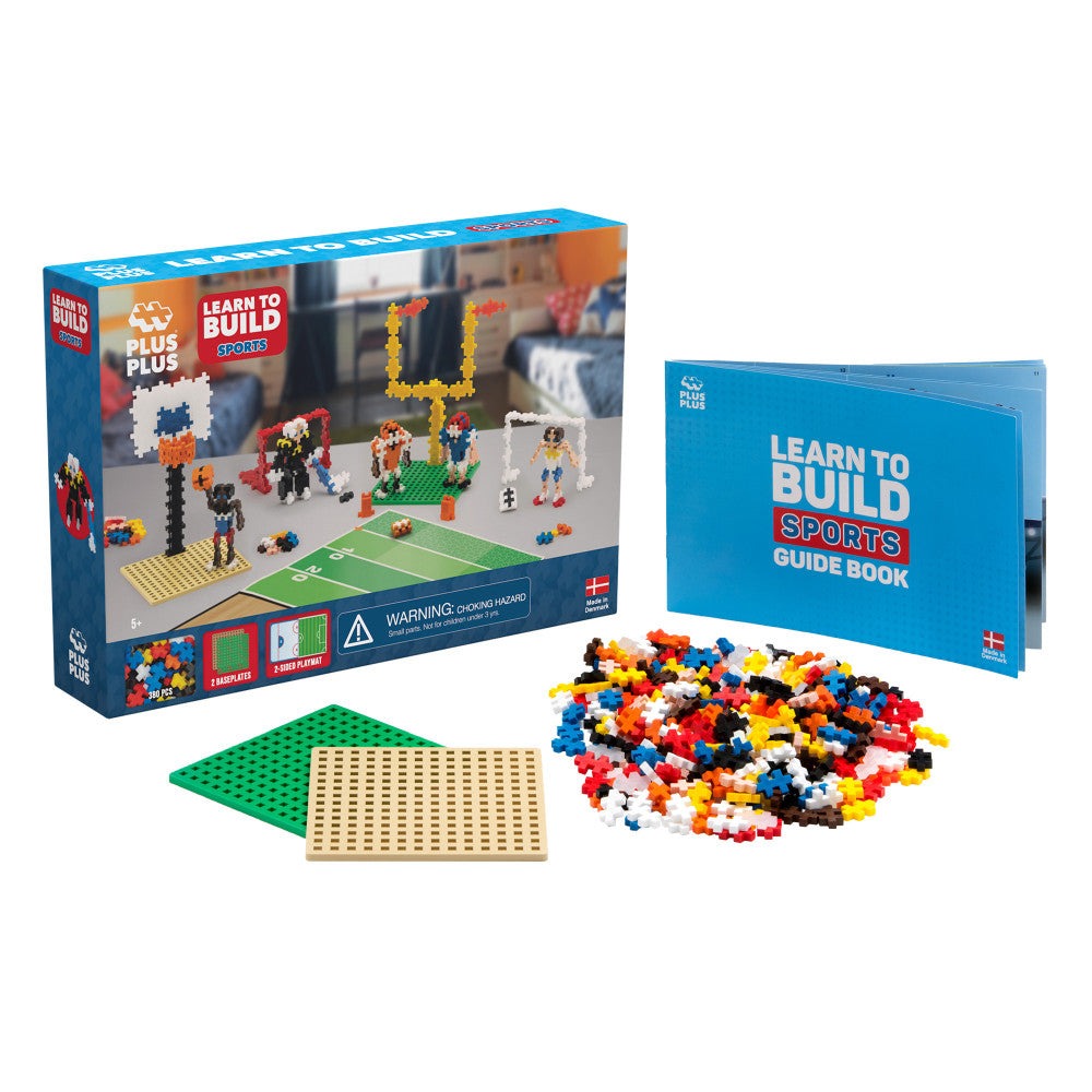 Plus-Plus Learn to Build Sports Set - 380 Pieces for Kids Ages 5+