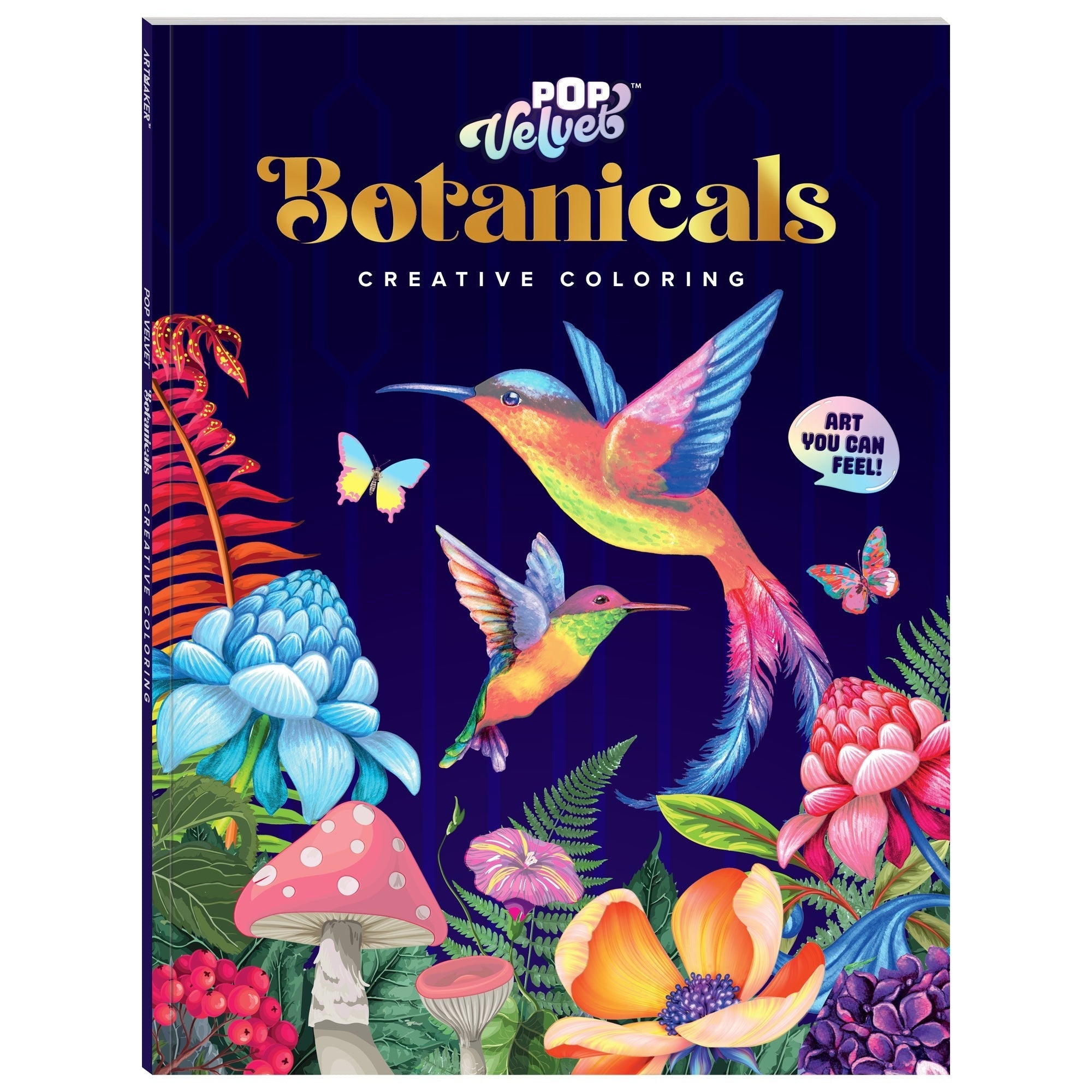 Art Maker Pop Velvet Botanicals Tactile Coloring Book
