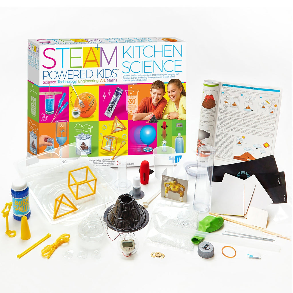STEAM Powered Kidz Kitchen Science Kit With 30+ Experiments