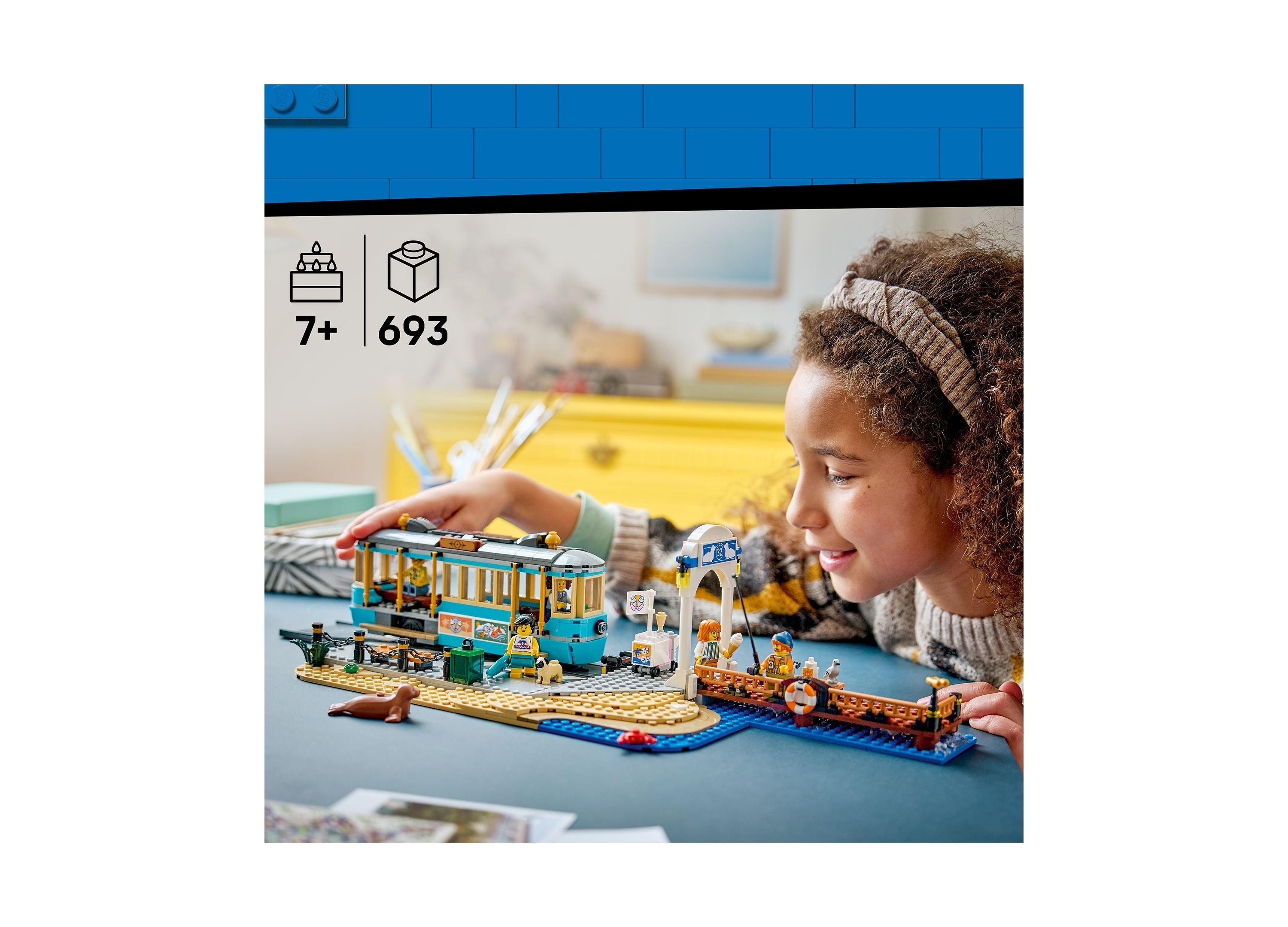 LEGO City Classic Beach Streetcar 693-Piece Building Set