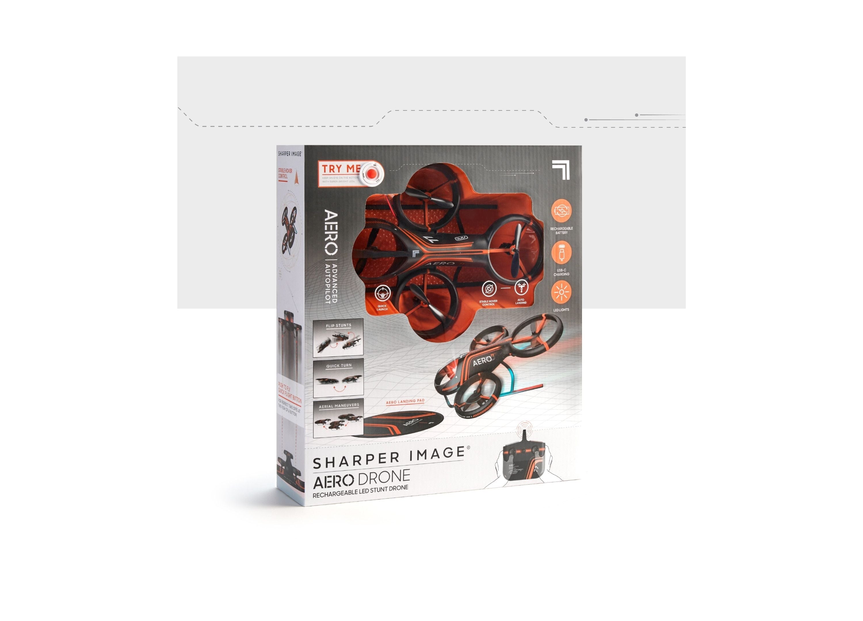 Sharper Image X-Treme Aero 2.4 GHz High-Performance Remote Control Stunt Drone