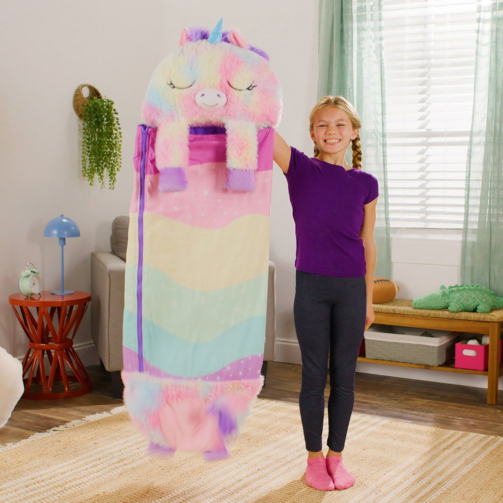 Happy Nappers Rainbow Unicorn Pillow & Sleepy Sack - Large 66 x 30-Inch