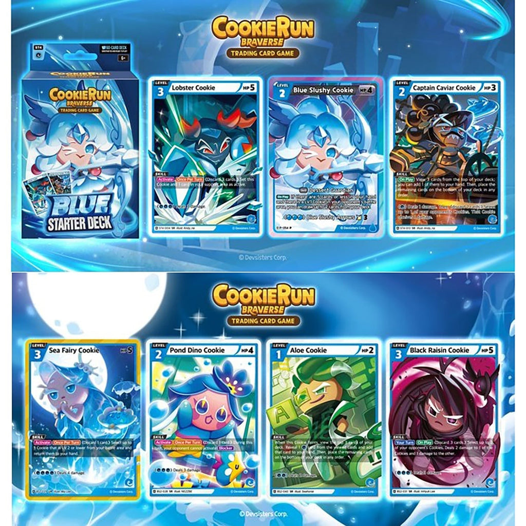 CookieRun: Braverse Trading Card Game Starter Deck 60-Card Set With Playmat