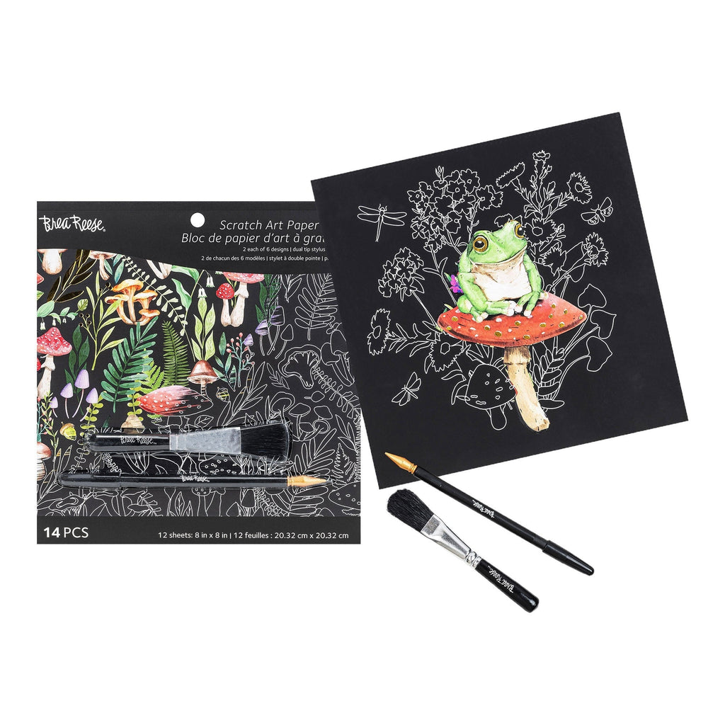 Brea Reese Scratch Art Paper Pad - Nature 12 Designs