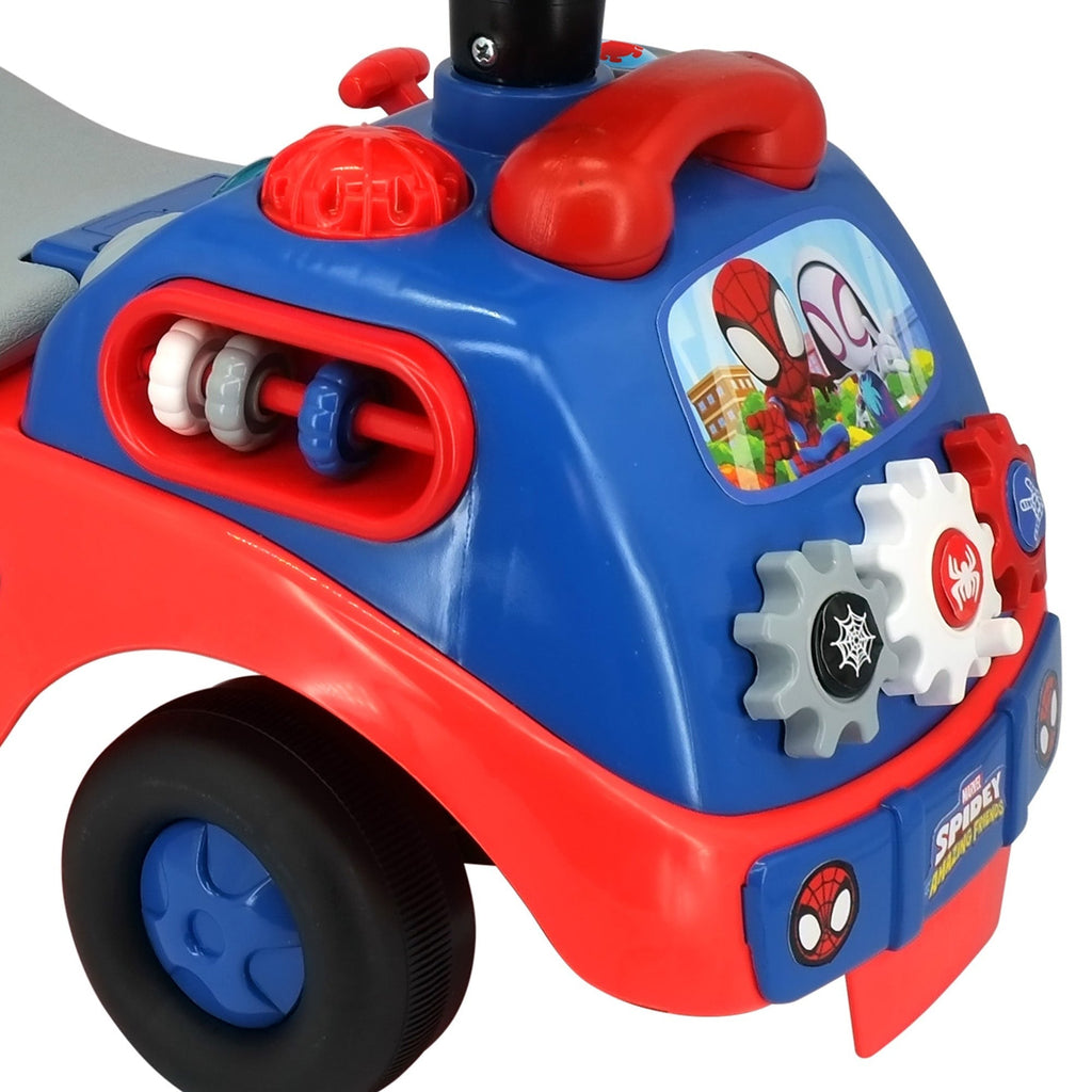 Kiddieland - Spidey Racer My First Activity Ride-On - Marvel Foot-To-Floor Toy