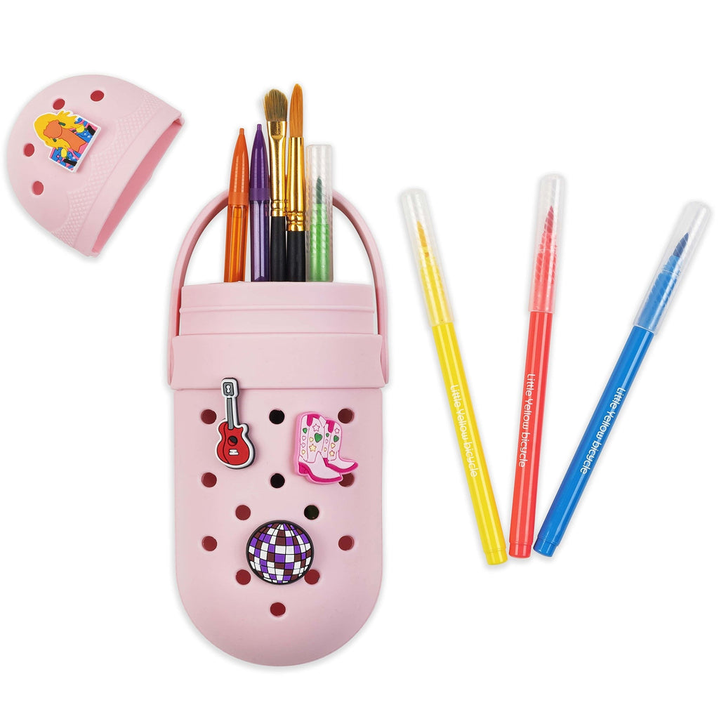 Charm Pencil Case Popstar Customizable Silicone Organizer With 4 Charms