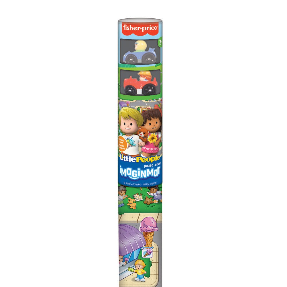 Fisher-Price Imaginmat Jumbo Playmat with Cocomelon Cars, 47 x 61 inches