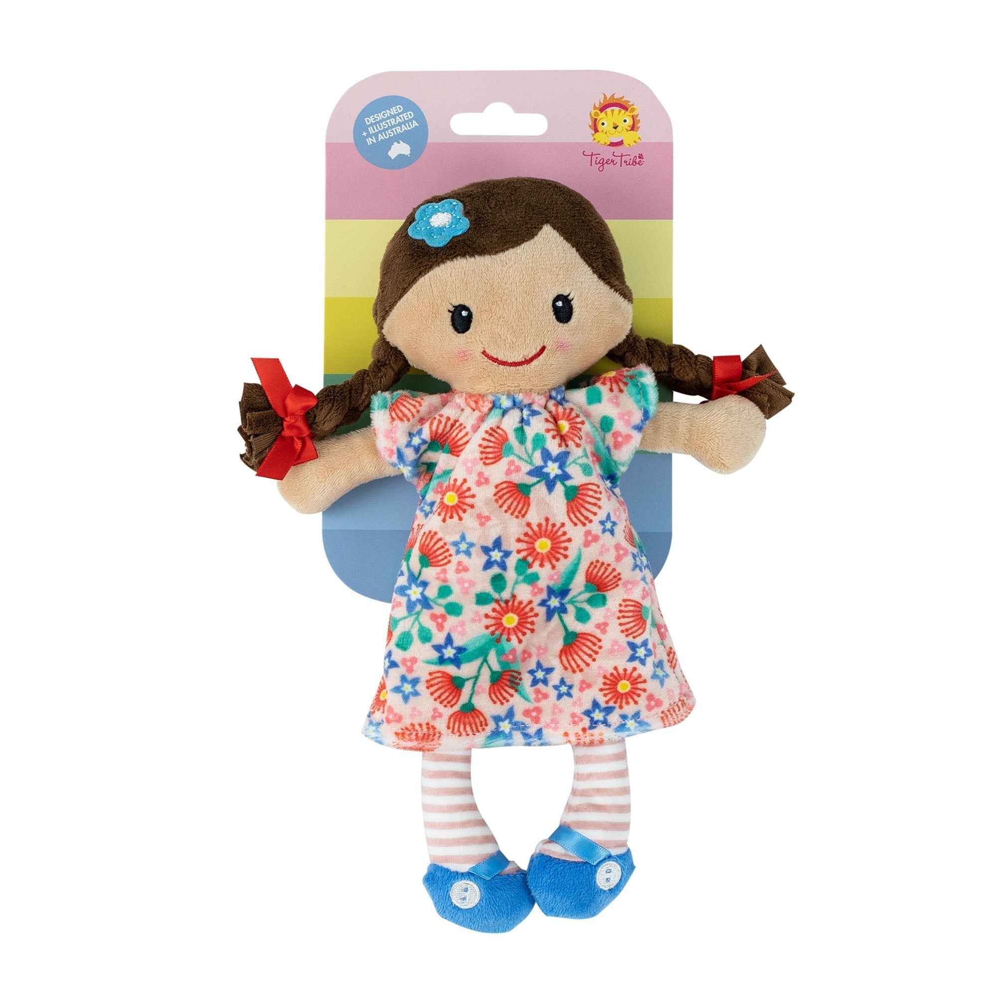 Tiger Tribe Matilda Rag Doll - 10" Flower Dress, Soft & Cuddly