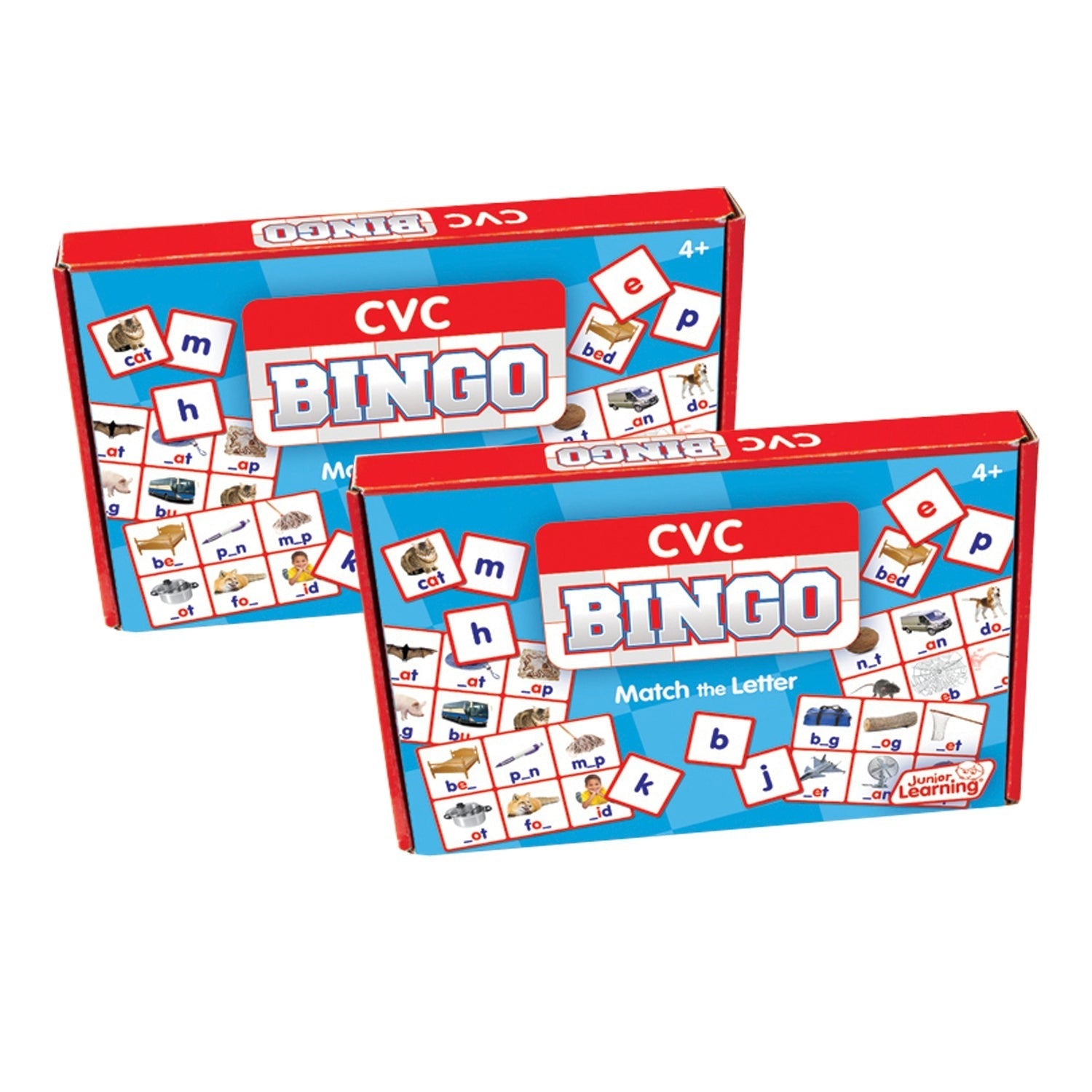 Junior Learning CVC Bingo Game Set - Consonant Vowel Consonant Learning Kit