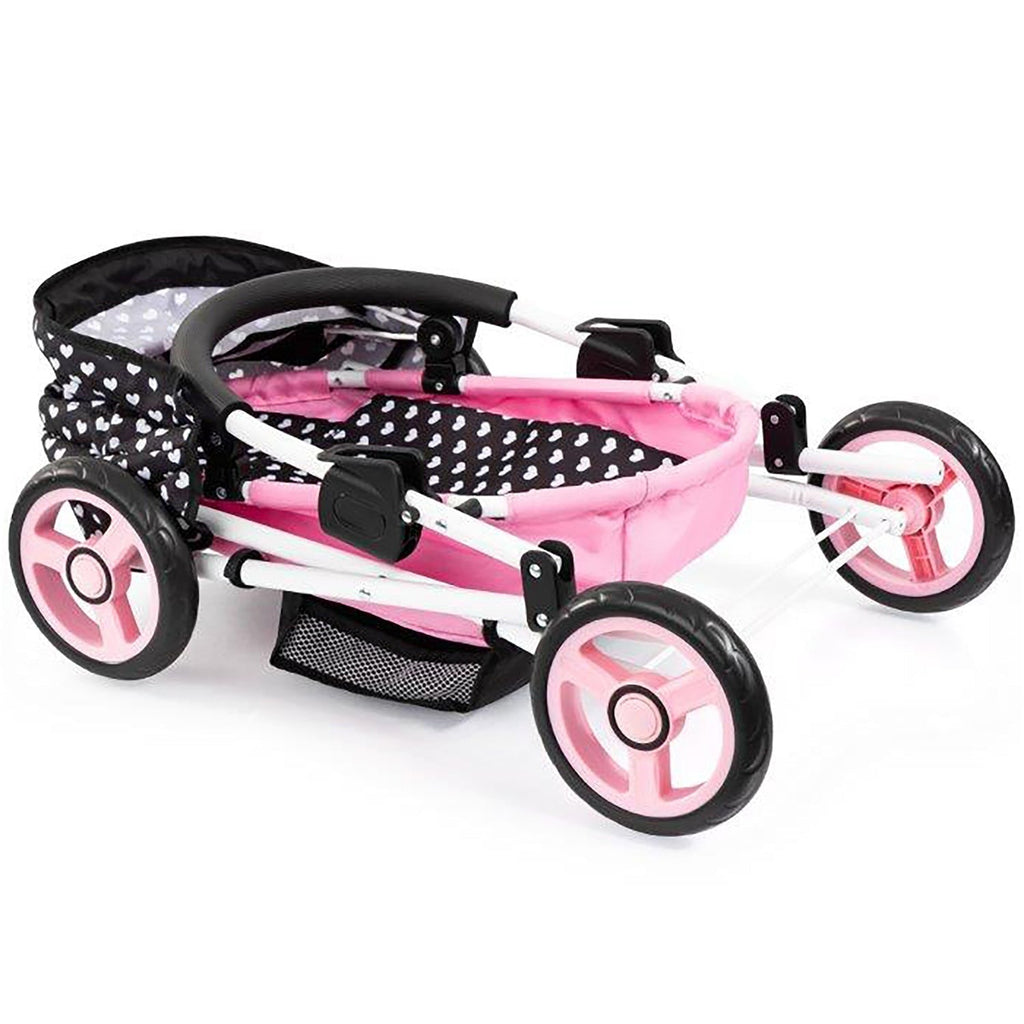 Bayer Design Cosy Doll Pram With Foldable Design And Accessories For Dolls Up To 20 Inches