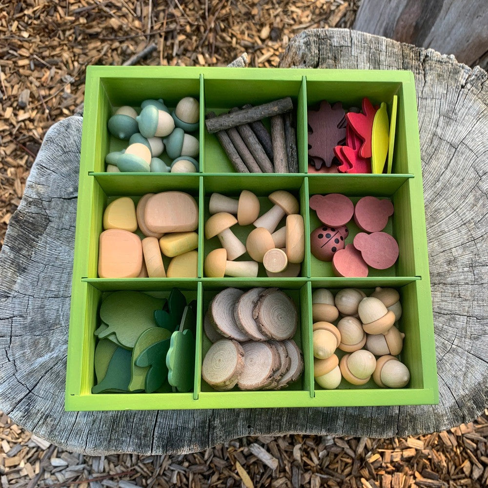 The Freckled Frog Nature's Sorting Box - 90 Piece Woodland Theme