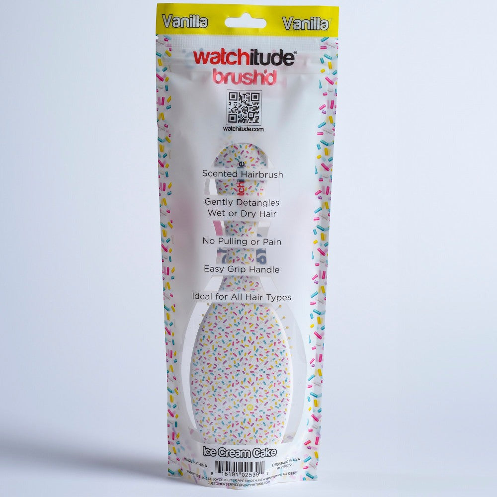 Watchitude Ice Cream Cake Scented Hair Brush for Kids - Vanilla Aroma