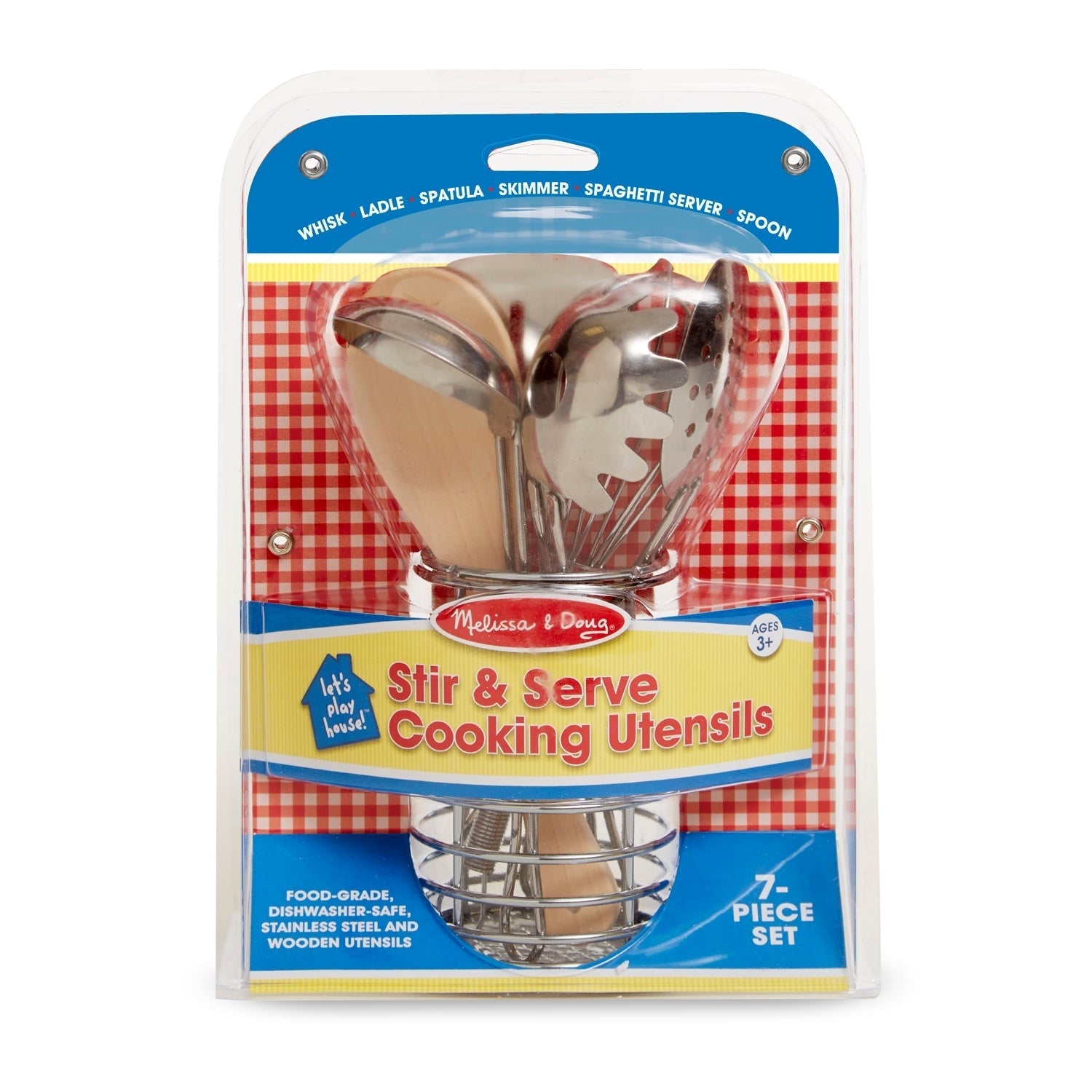Melissa & Doug 7-Piece Stir & Serve Cooking Utensil Playset