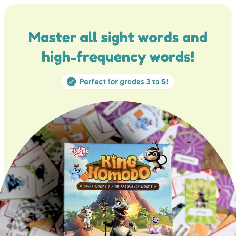 The Fidget Game King Komodo Educational Sight Word Adventure
