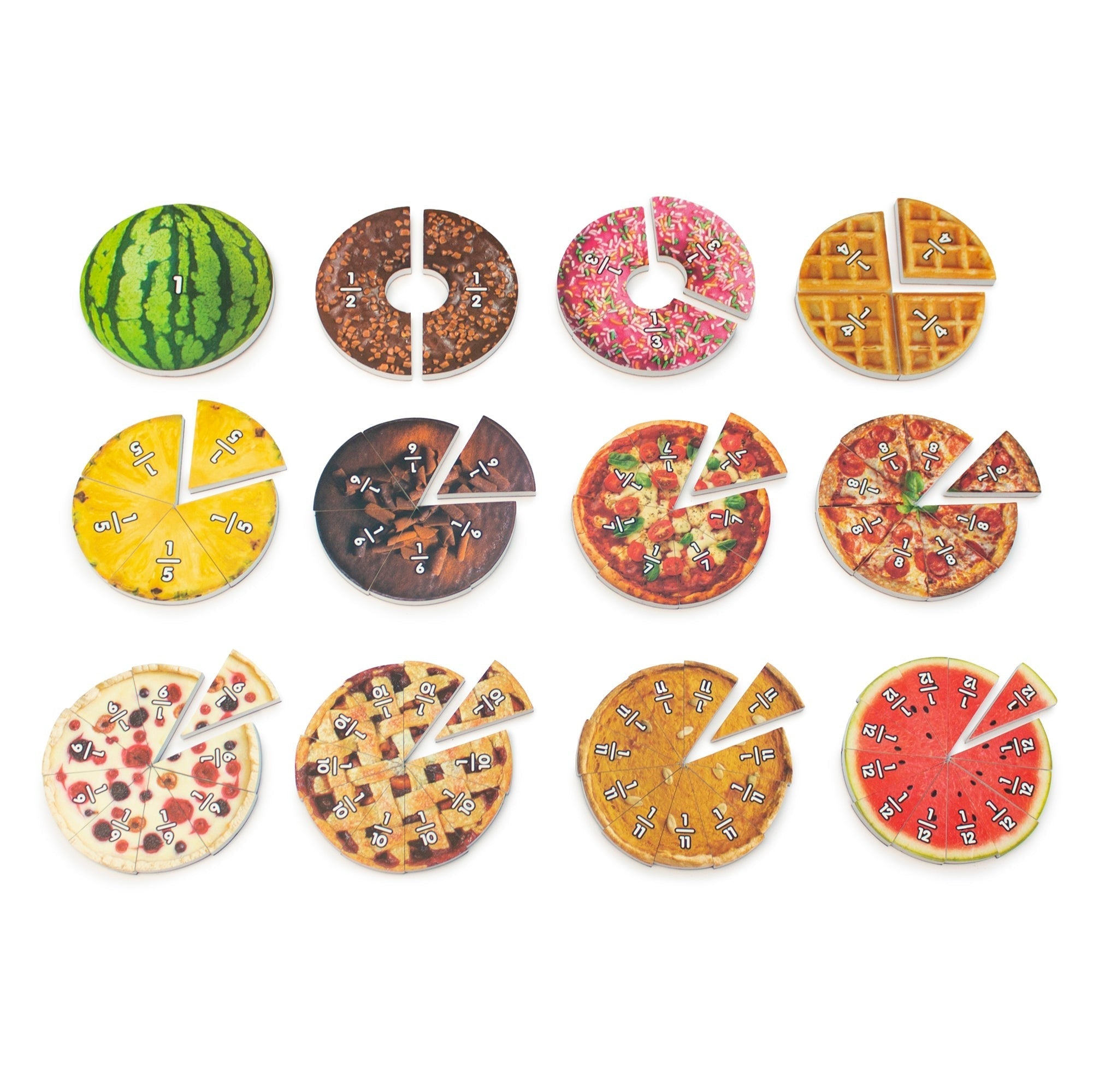 Junior Learning Food Fractions Educational Learning Set