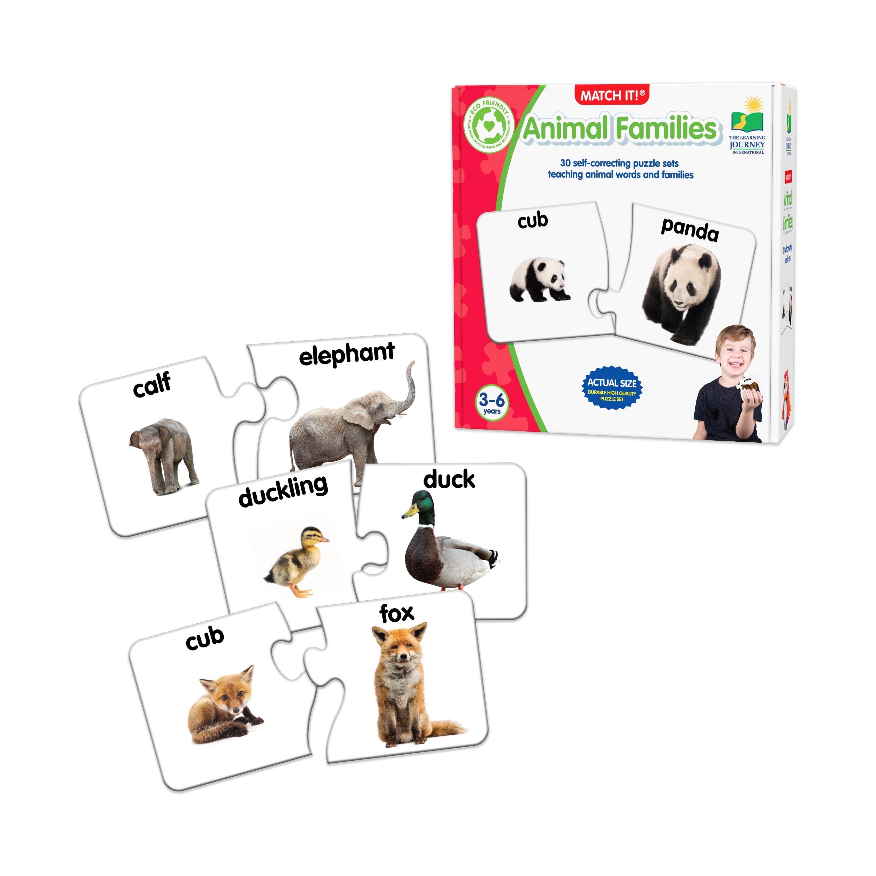 The Learning Journey Match It! - Animal Families - Educational Puzzle Game