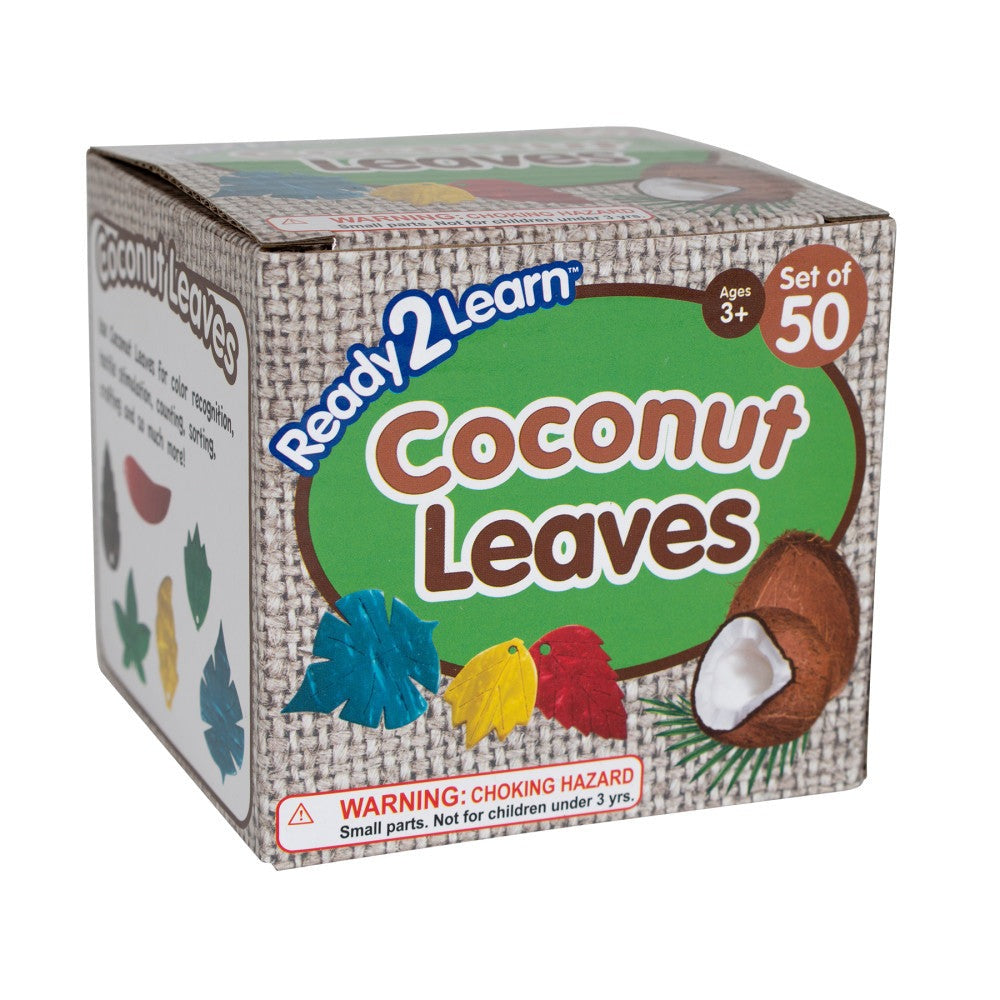 READY 2 LEARN Colorful Coconut Leaves - 50 Piece Eco-Friendly Craft Set
