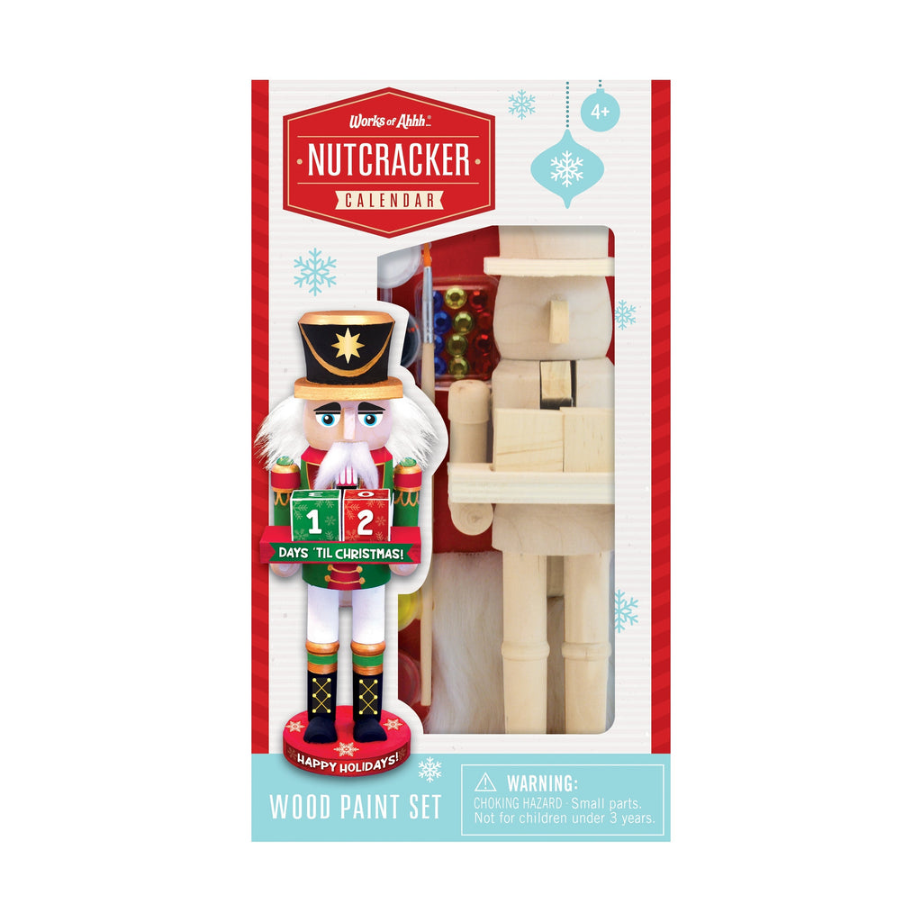Works of Ahhh Nutcracker Calendar Wood Paint Set - Holiday Craft Kit