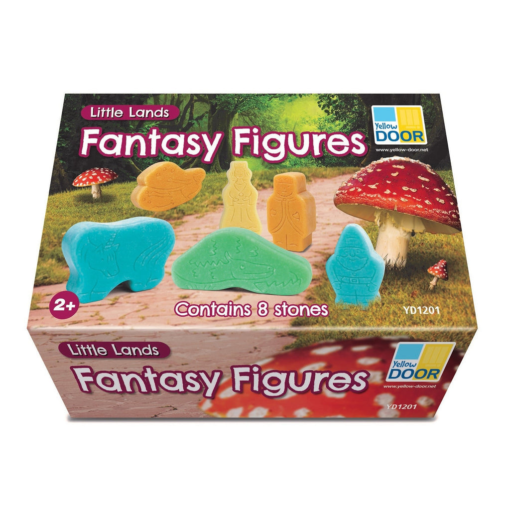Yellow Door Little Lands Fantasy Figures - Set of 8 Enchanted Stone Characters