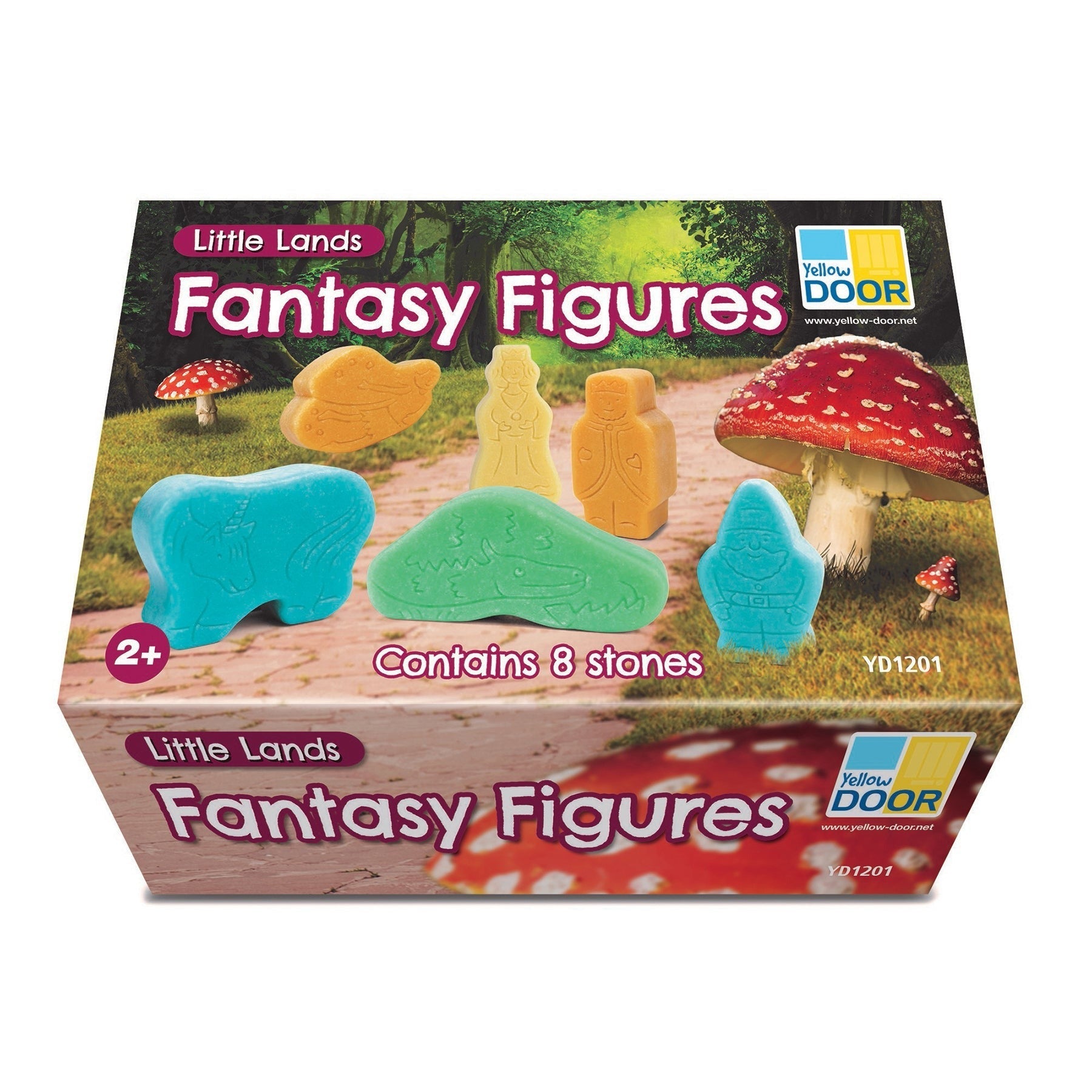 Yellow Door Little Lands Fantasy Figures - Set of 8 Enchanted Stone Characters