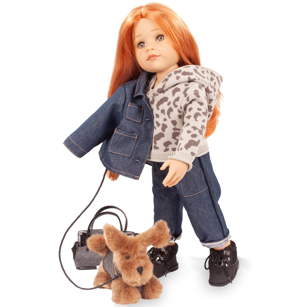 Gotz Hannah & Her Dog Polly 19.5-Inch Standing Poseable Doll Set