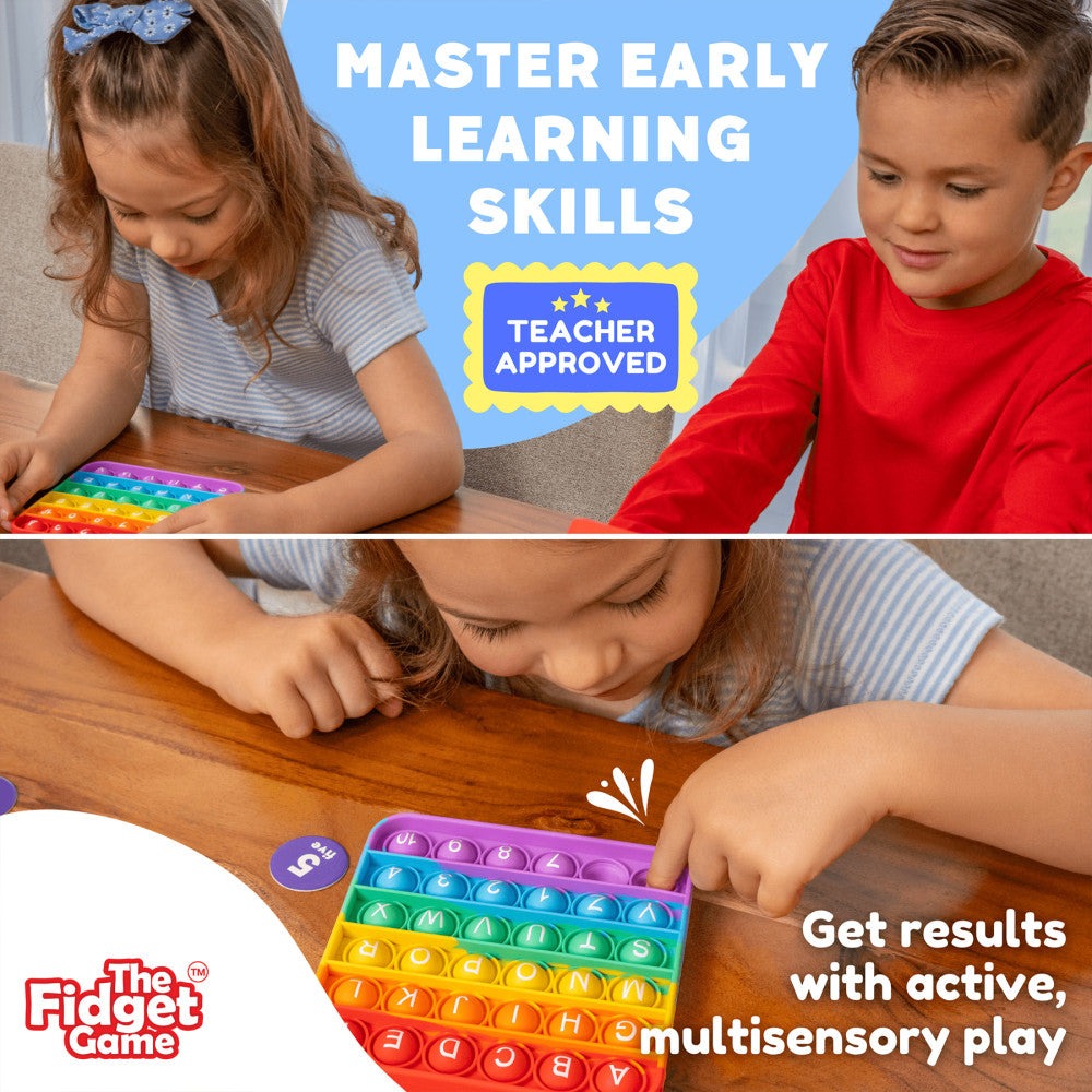 The Fidget Game ABC Bingo Educational Popping Mat Set