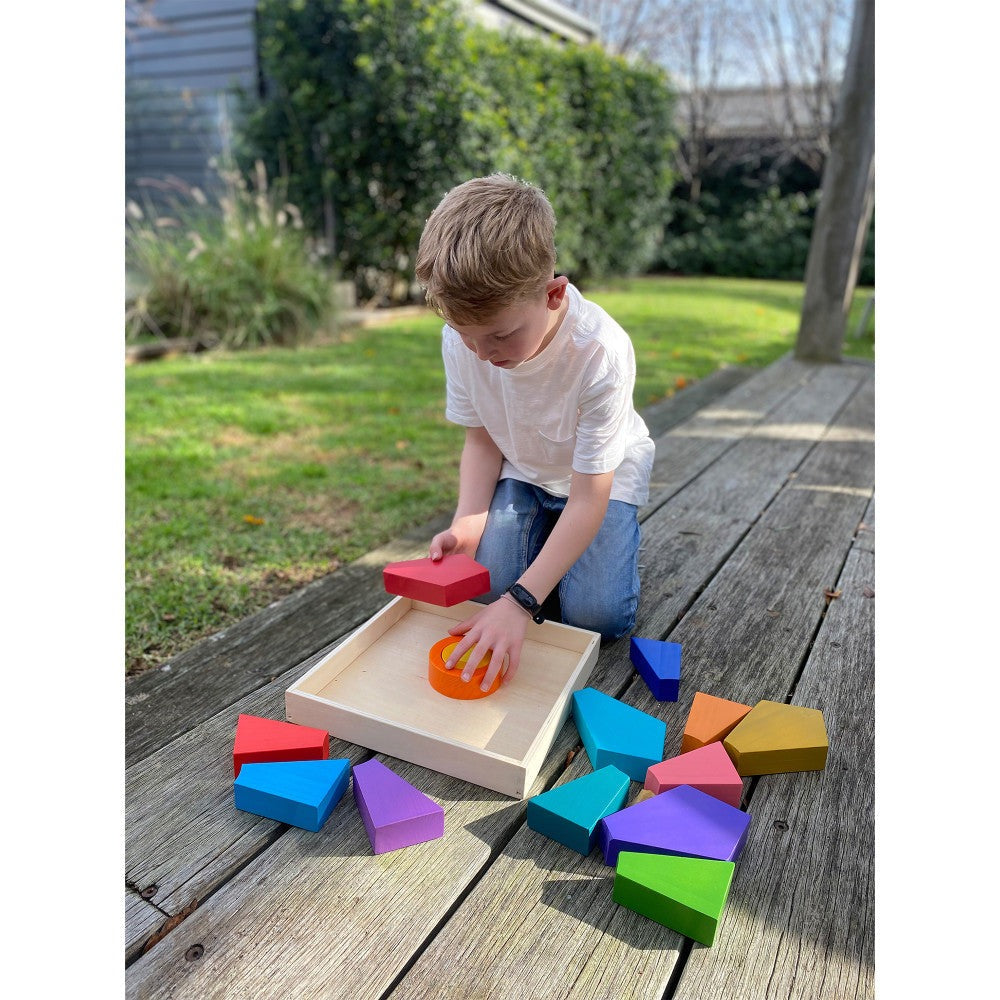 The Freckled Frog Sunny Colors – Wooden Sun Puzzle & Playset