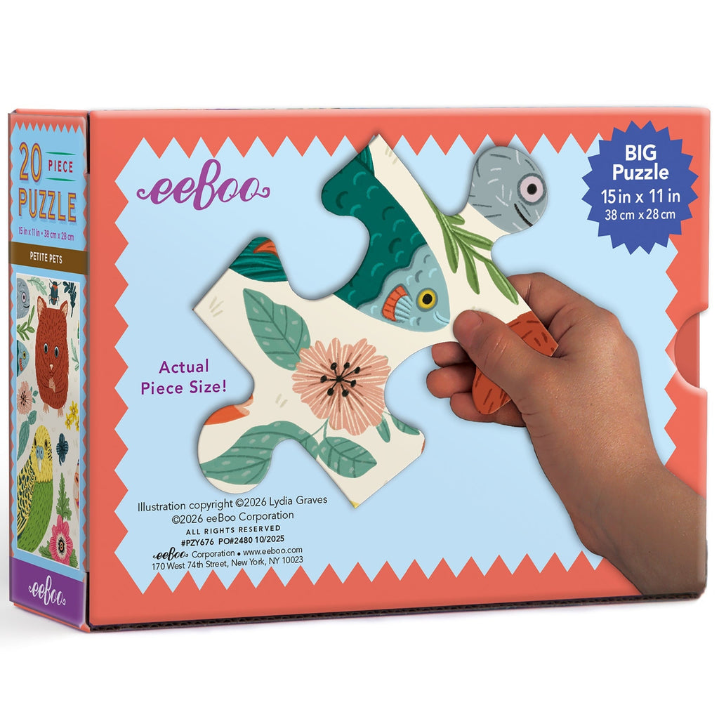 eeBoo Petite Pets 20-Piece Puzzle