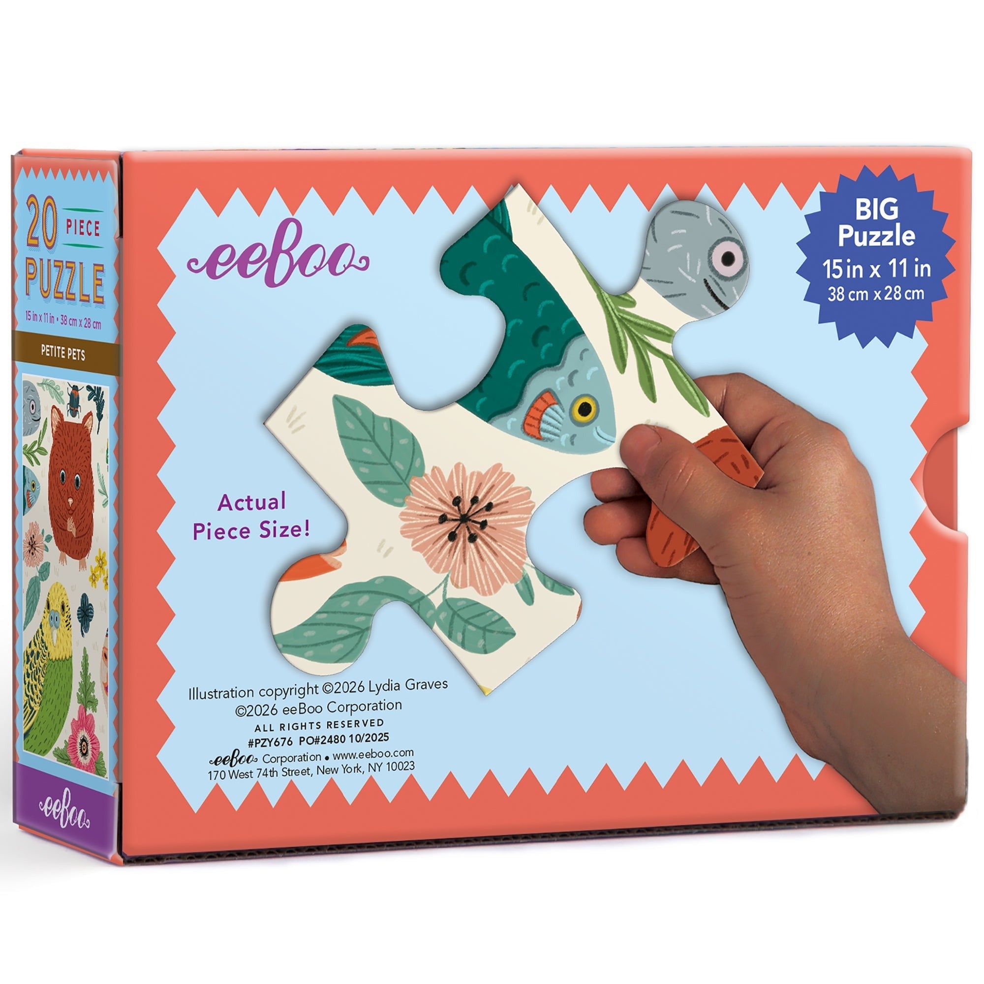 eeBoo Petite Pets 20-Piece Puzzle