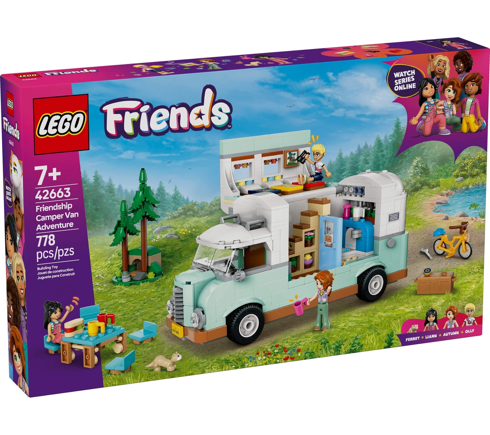 LEGO Friends 778-Piece Friendship Camper Van Building Set - Adventure Role-Play 42663