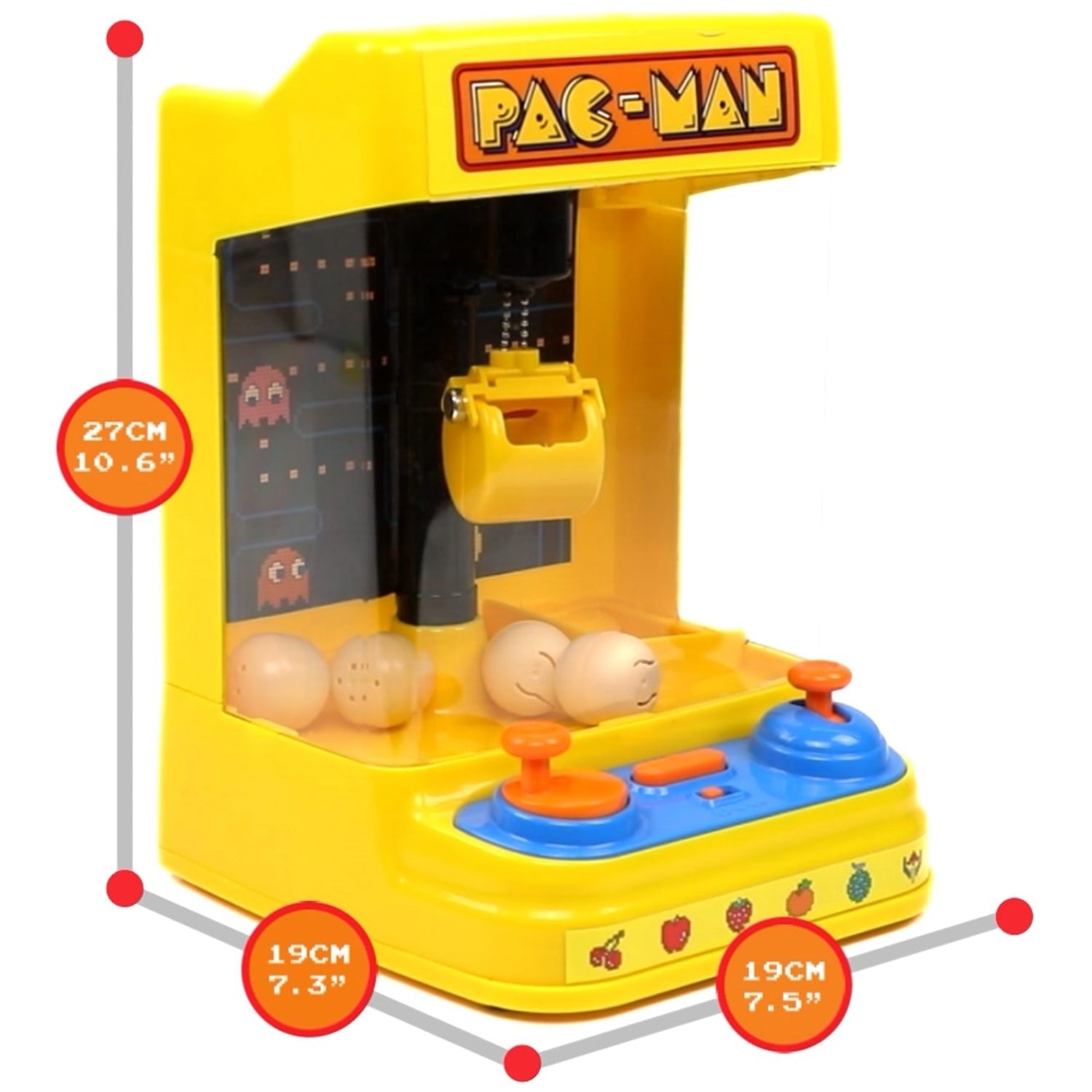 Pac-Man Tabletop Claw Crane Arcade Game With Lights And Sound